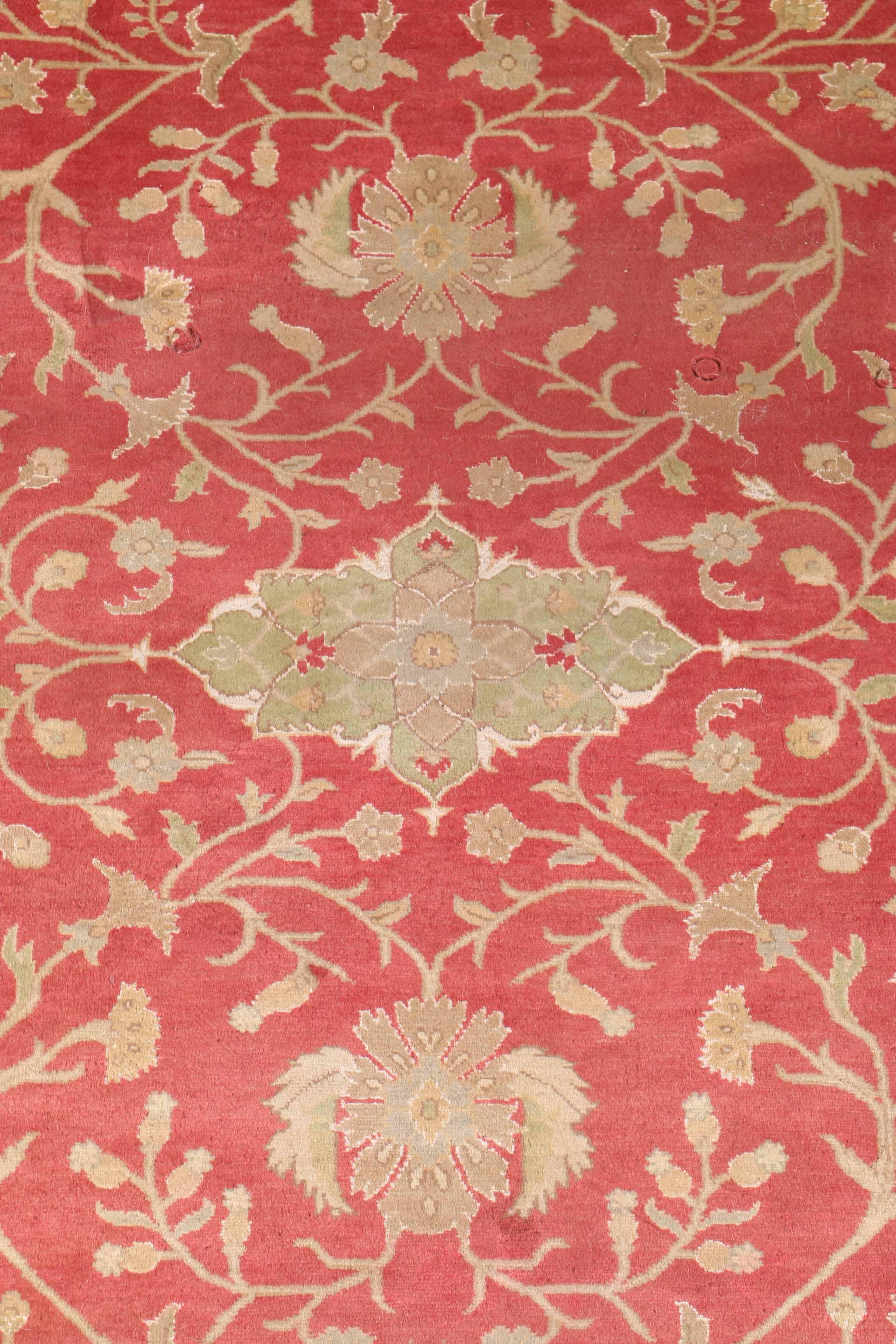 Vintage Handwoven Caucasian Wool Area Rug