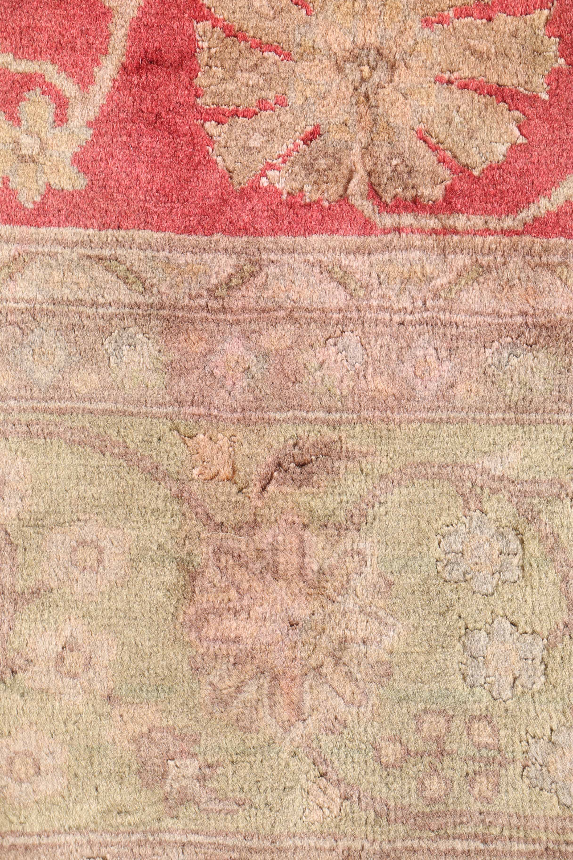 Vintage Handwoven Caucasian Wool Area Rug