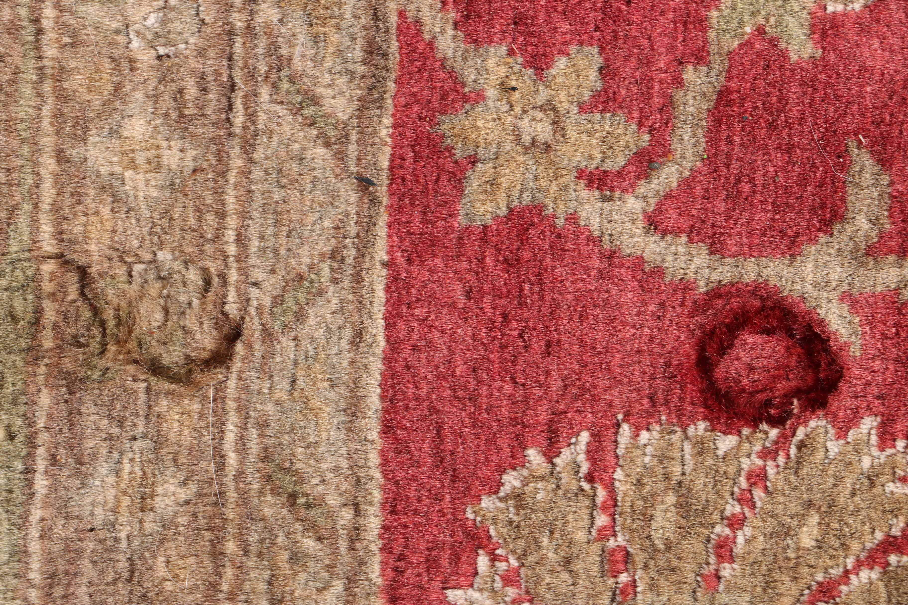 Vintage Handwoven Caucasian Wool Area Rug