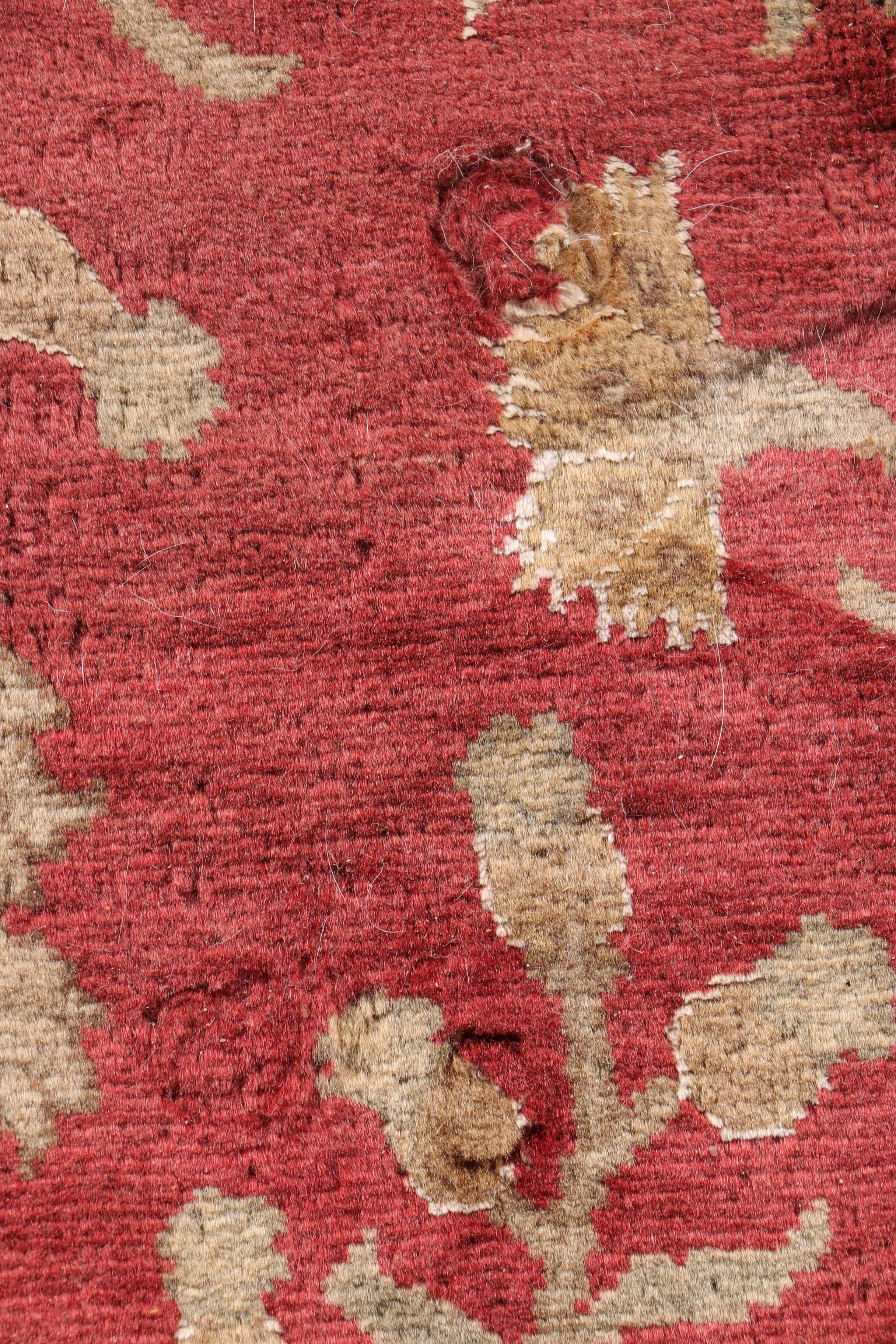 Vintage Handwoven Caucasian Wool Area Rug