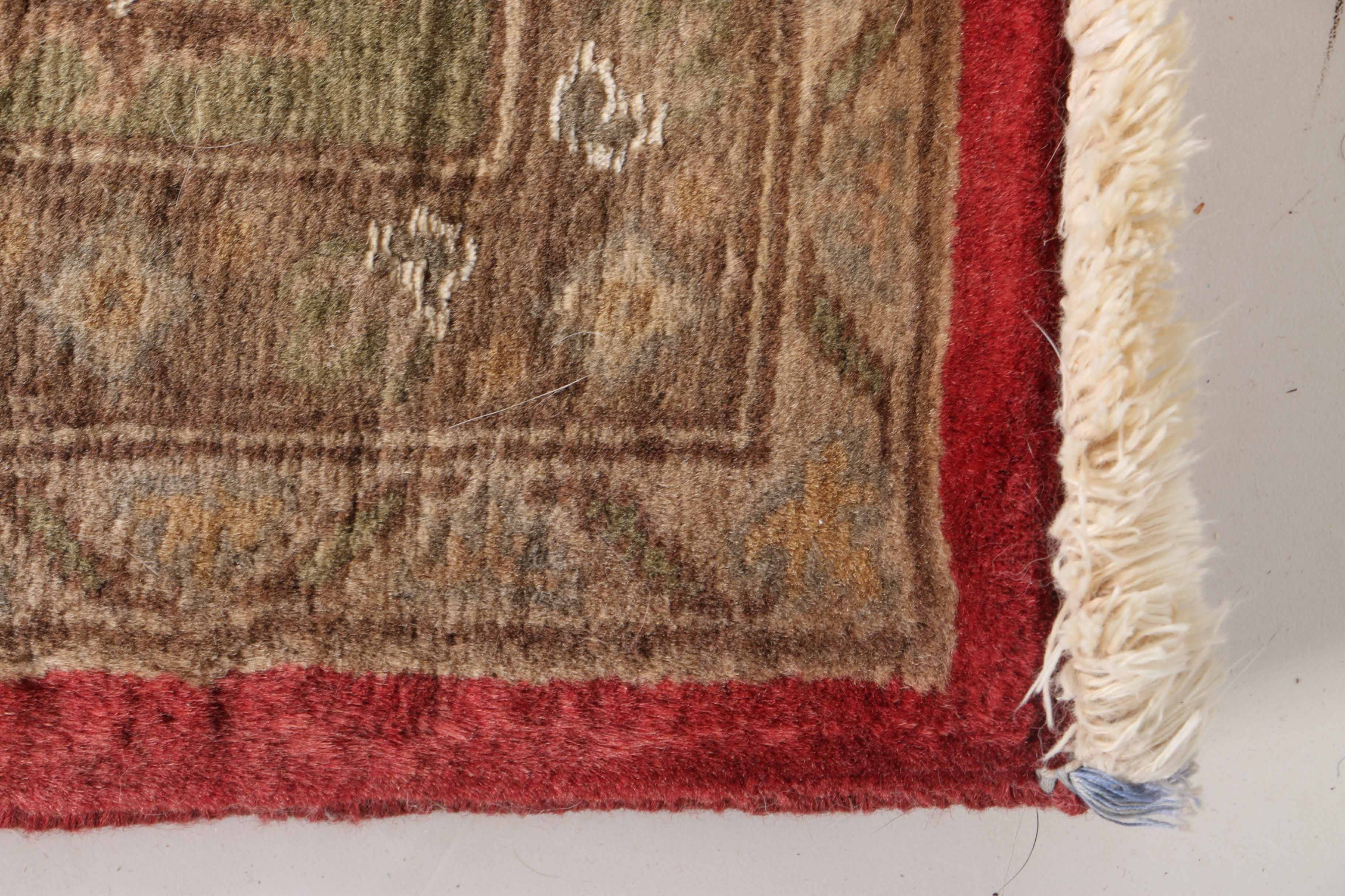 Vintage Handwoven Caucasian Wool Area Rug