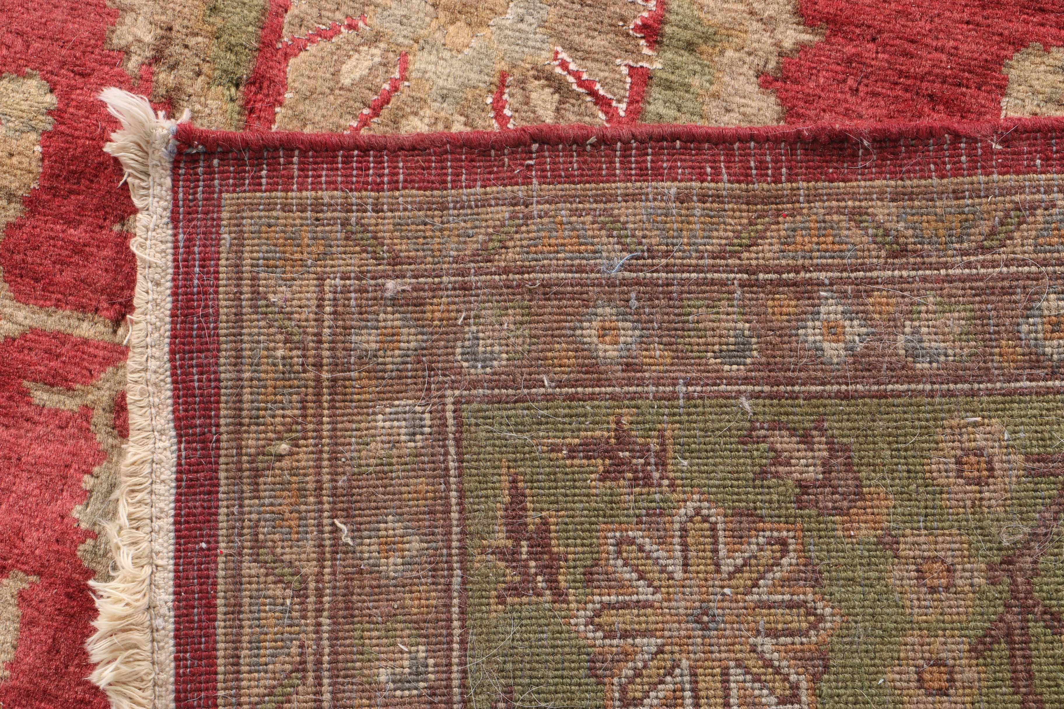Vintage Handwoven Caucasian Wool Area Rug