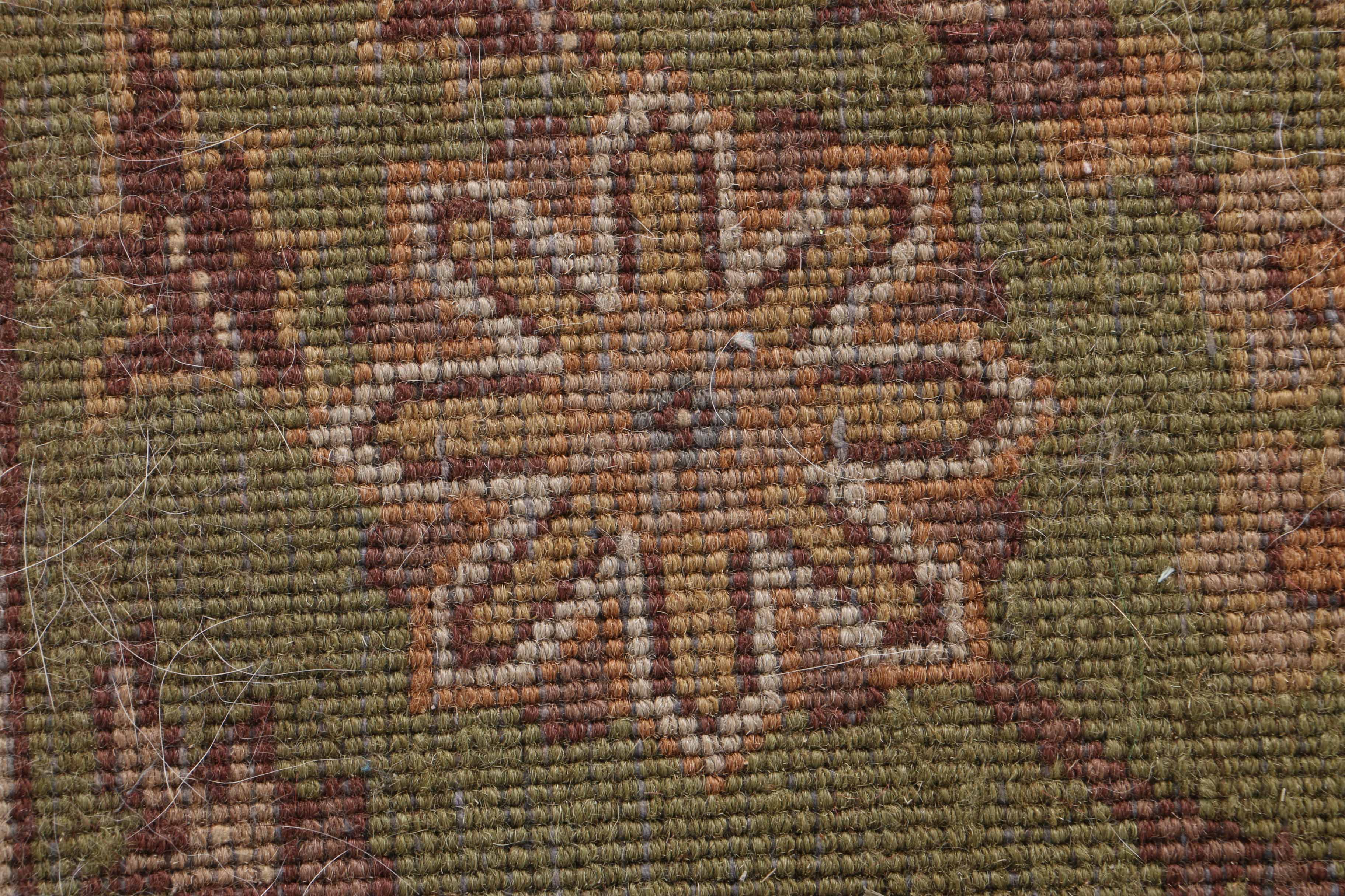 Vintage Handwoven Caucasian Wool Area Rug