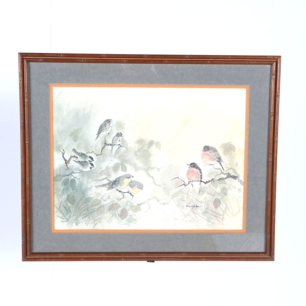 Vera Yoder Offset Lithograph of Wild Song Birds