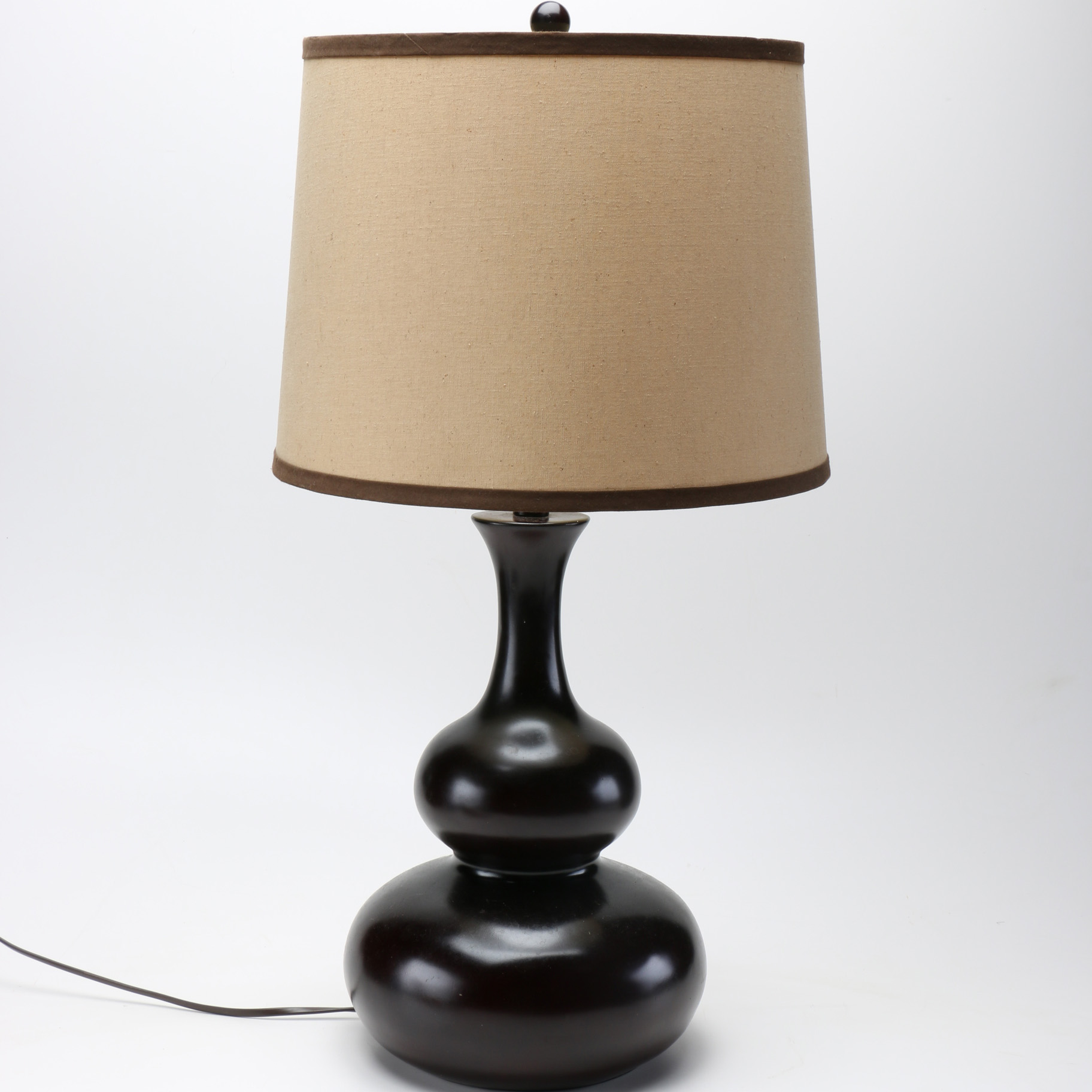 Modern Style Dark Brown Table Lamp