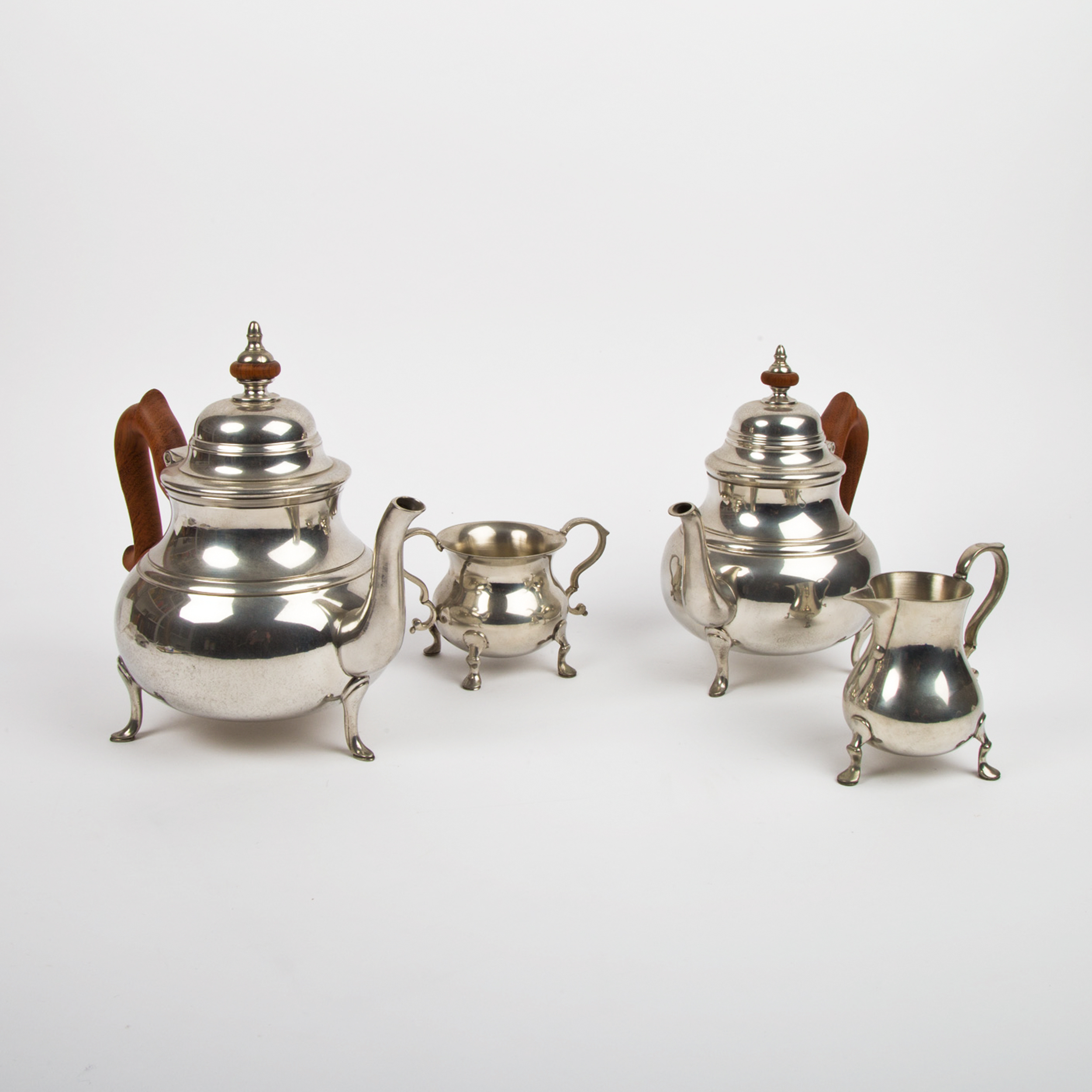 Kirk Steiff  "Williamsburg" Pewter Tea Set