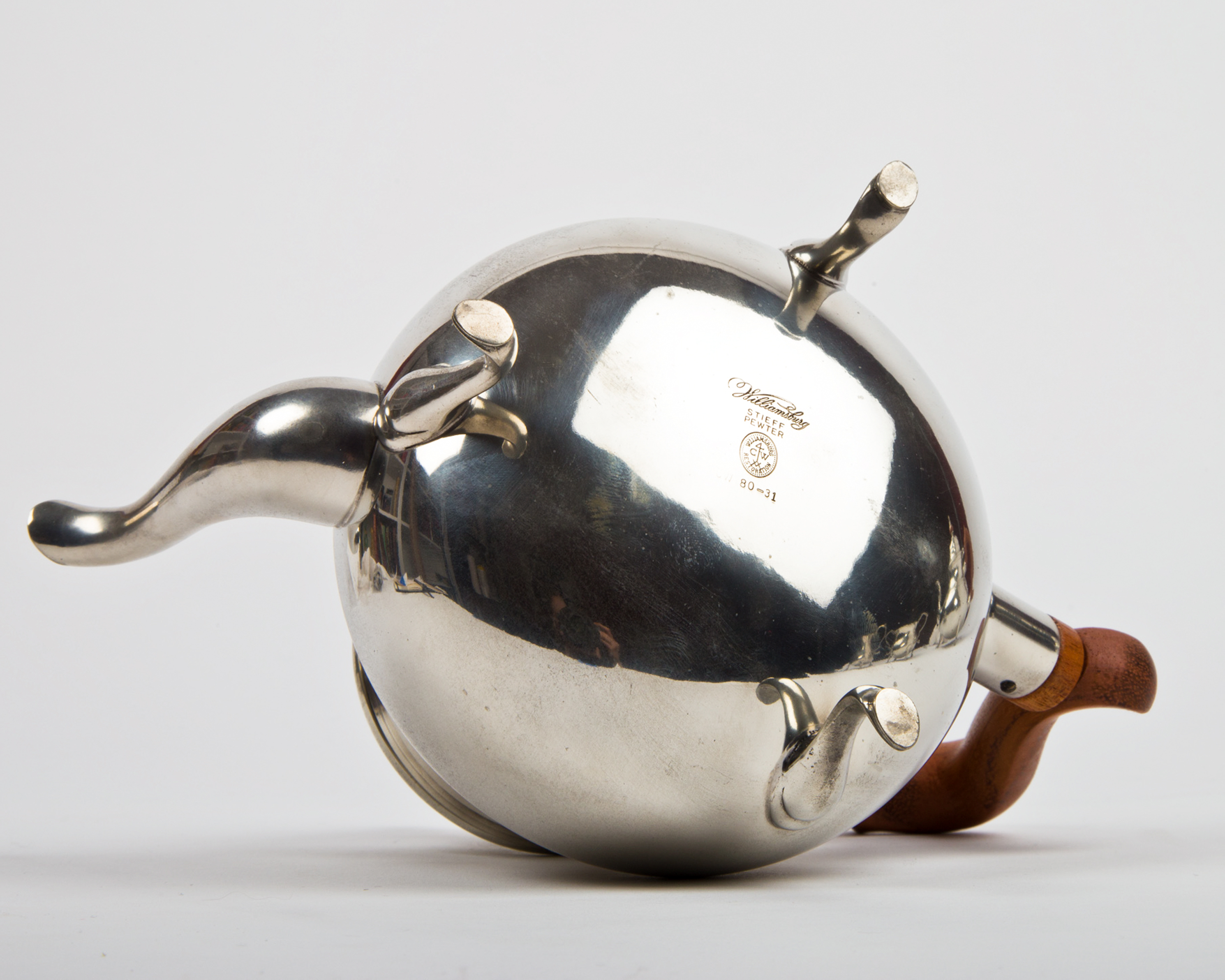 Kirk Steiff  "Williamsburg" Pewter Tea Set