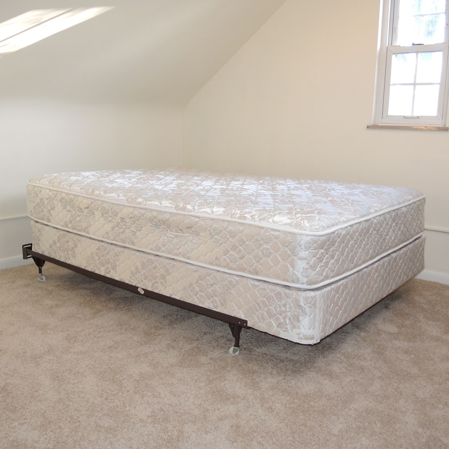 Full Size Mattress and Box Springs Set with Bed Frame