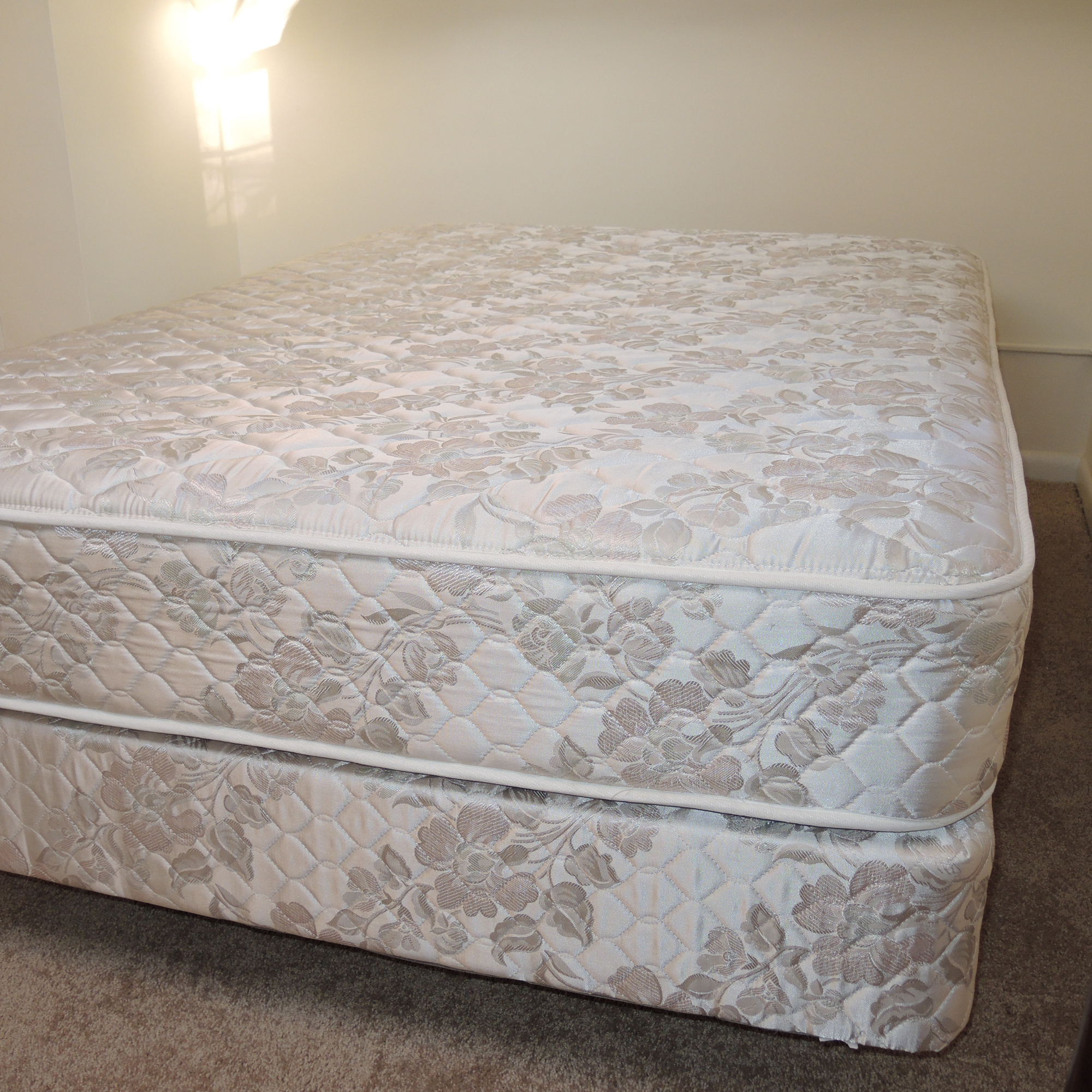 Full Size Mattress and Box Springs Set with Bed Frame