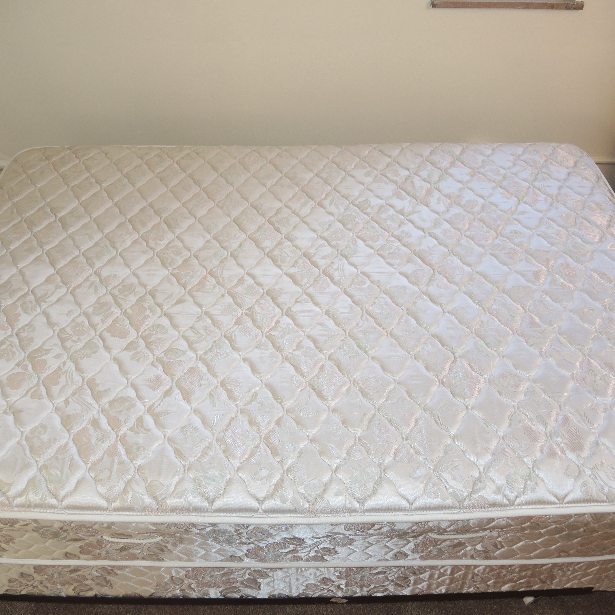 Full Size Mattress and Box Springs Set with Bed Frame