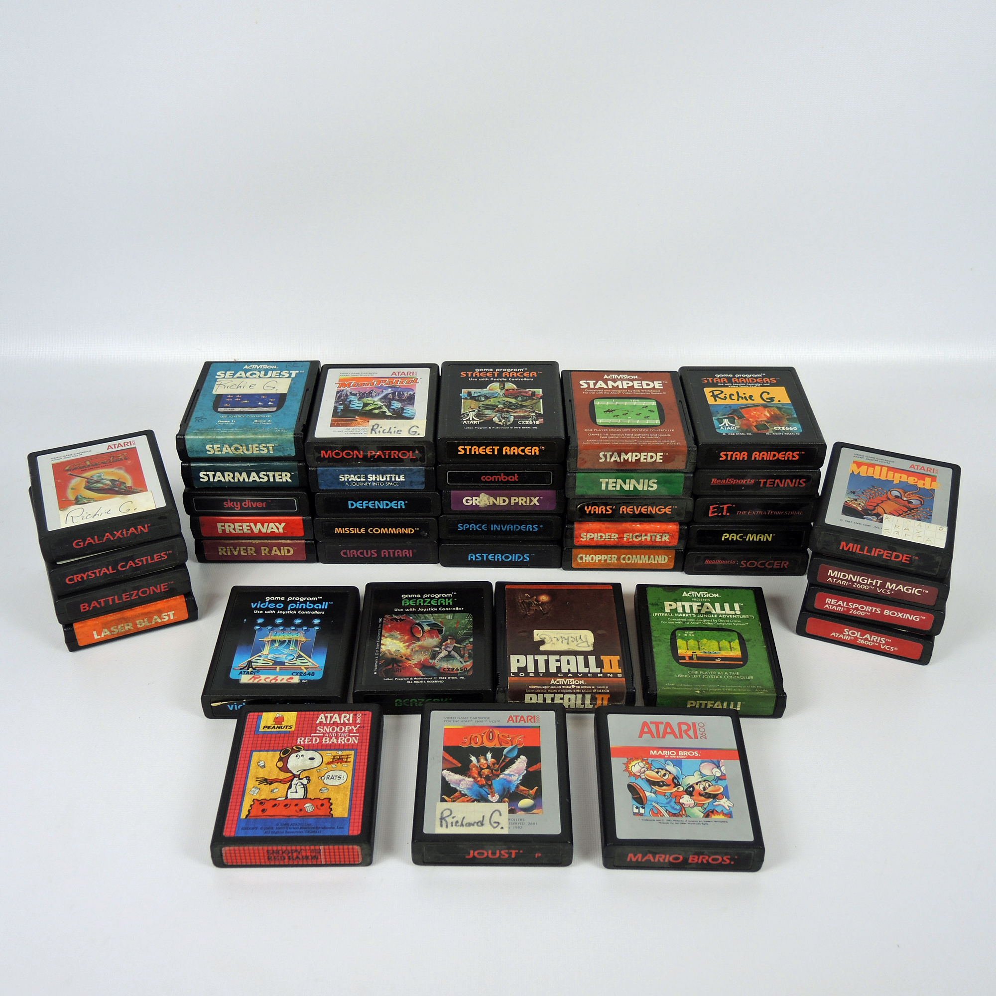 Vintage Atari 2600 Video Game Cartridges Collection