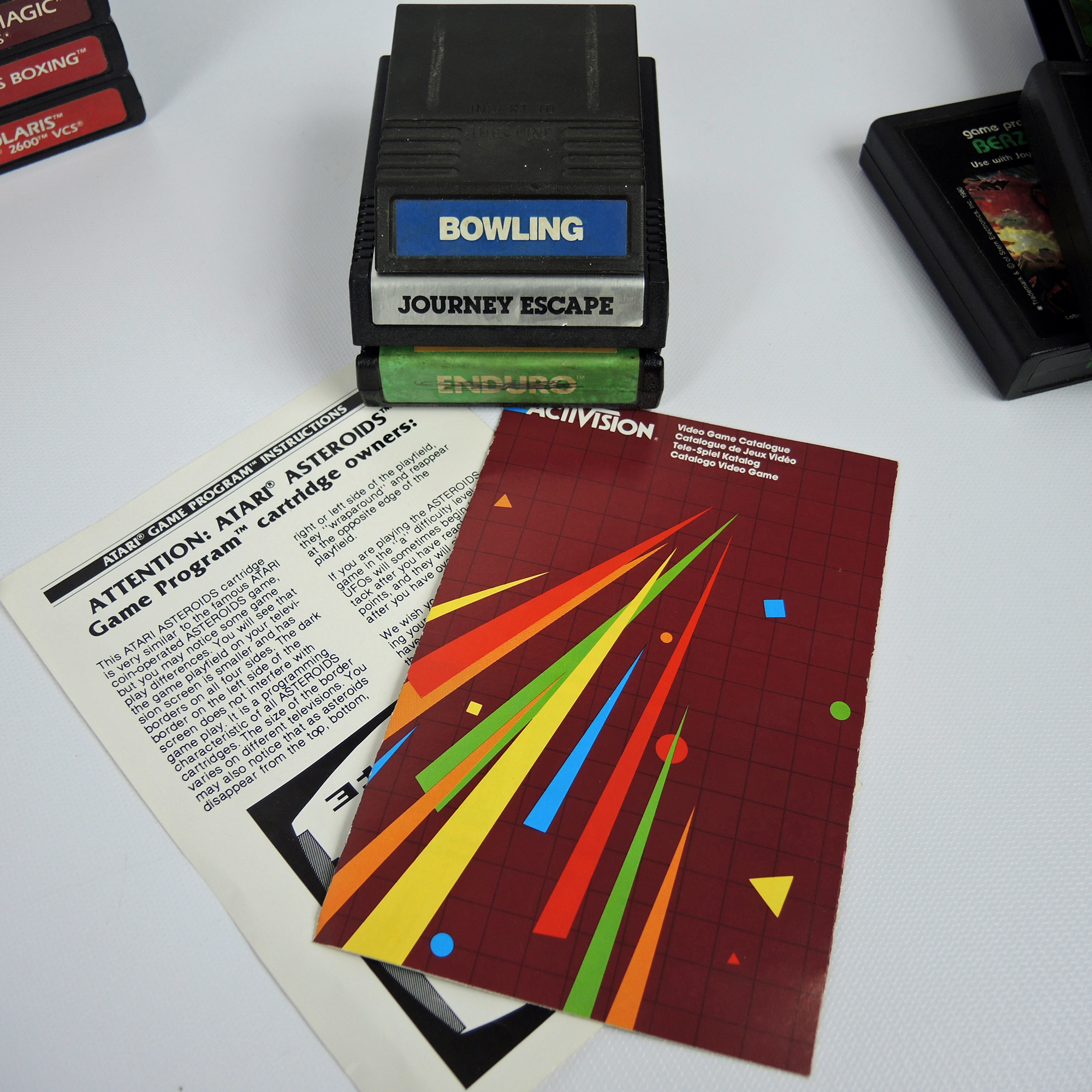Vintage Atari 2600 Video Game Cartridges Collection