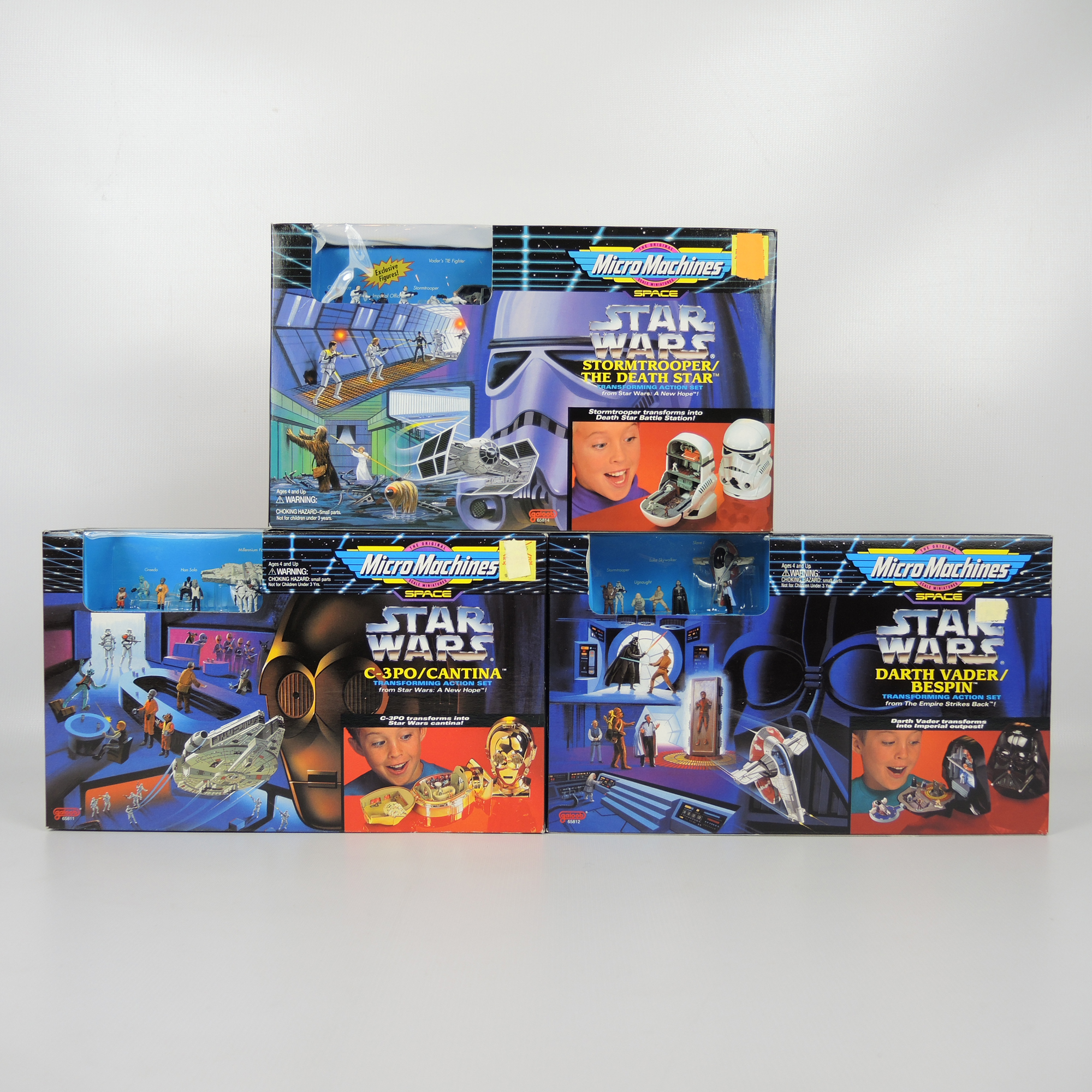 Three 1990s Micro Machines Star Wars Play Sets New in Box