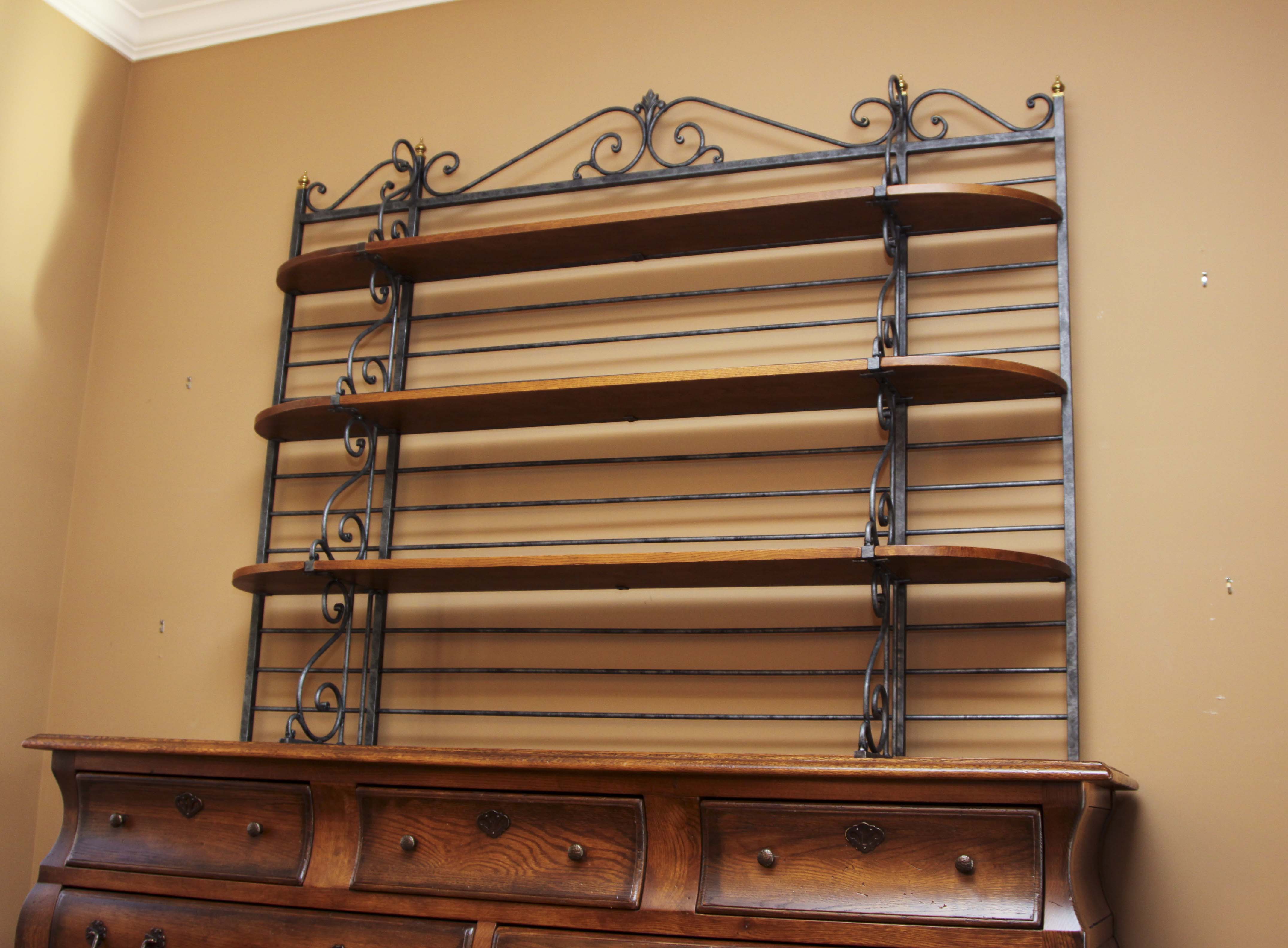 Henredon Sideboard with Metal Baker's Rack