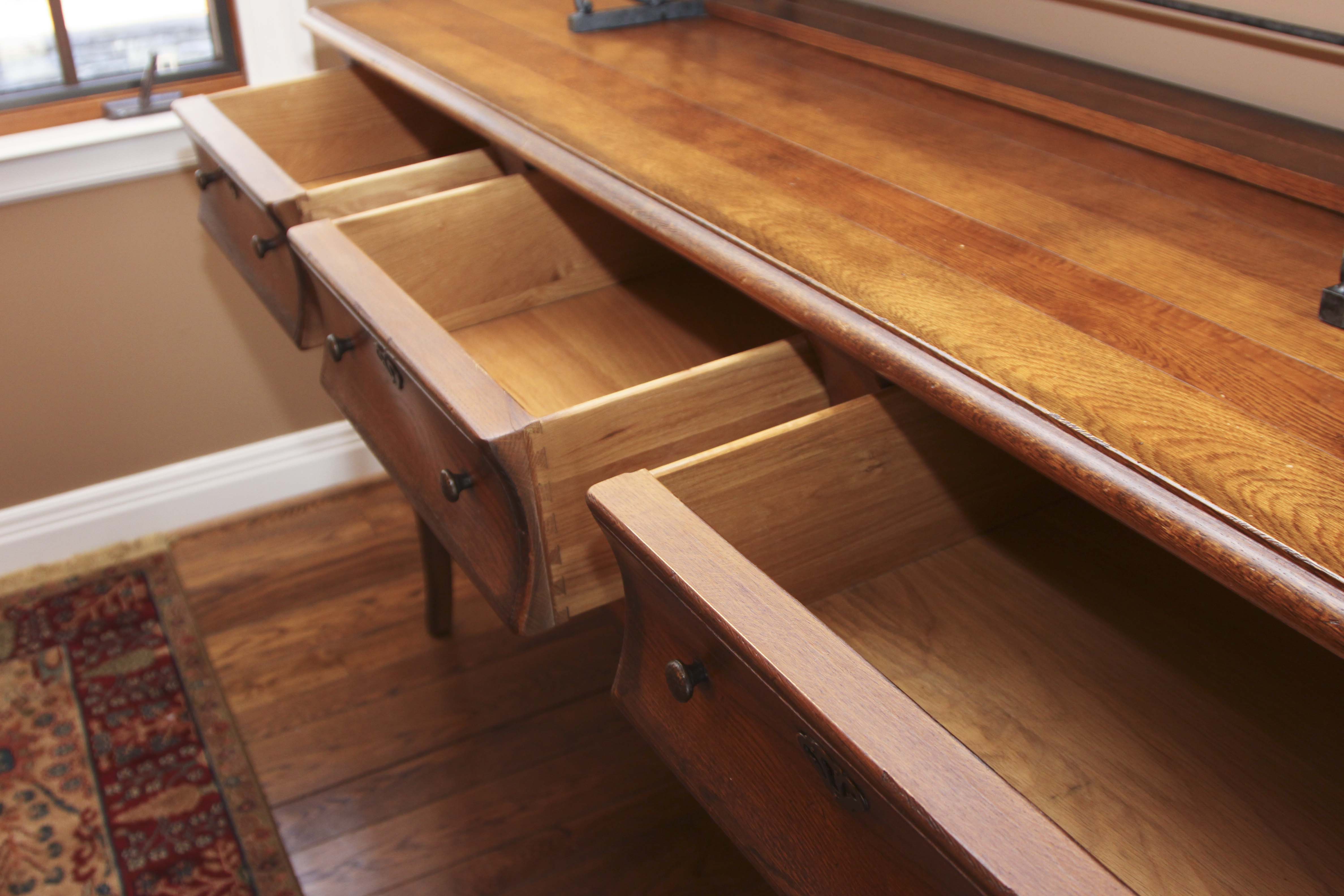 Henredon Sideboard with Metal Baker's Rack