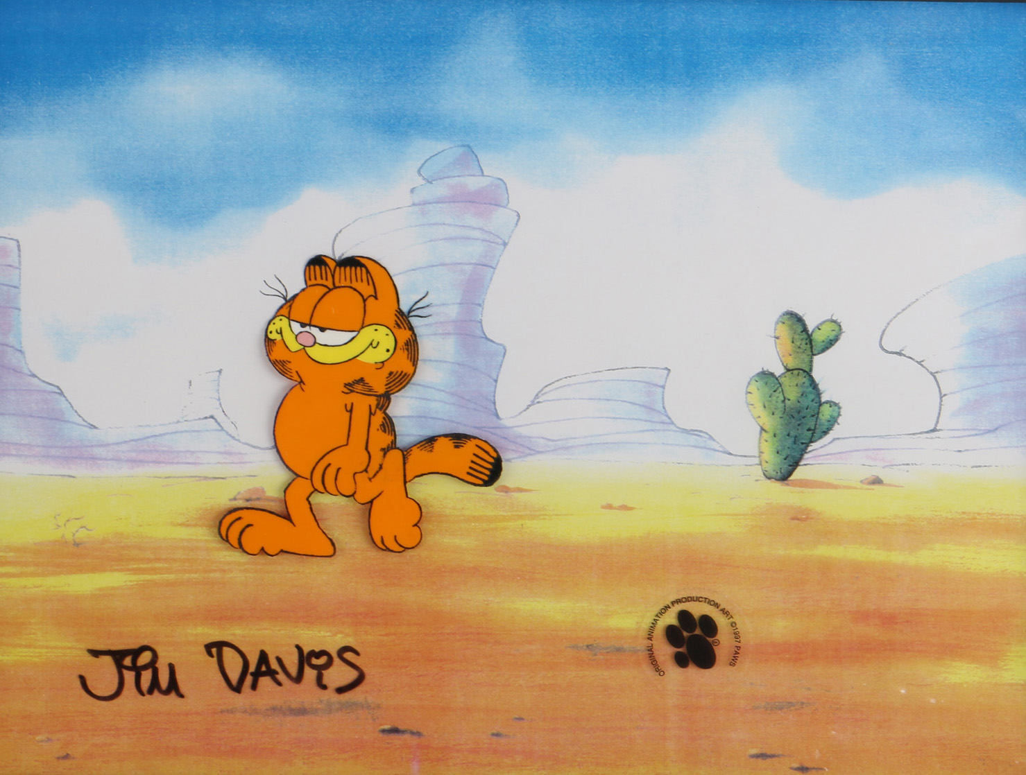 Jim Davis 1997 Garfield Celluloid