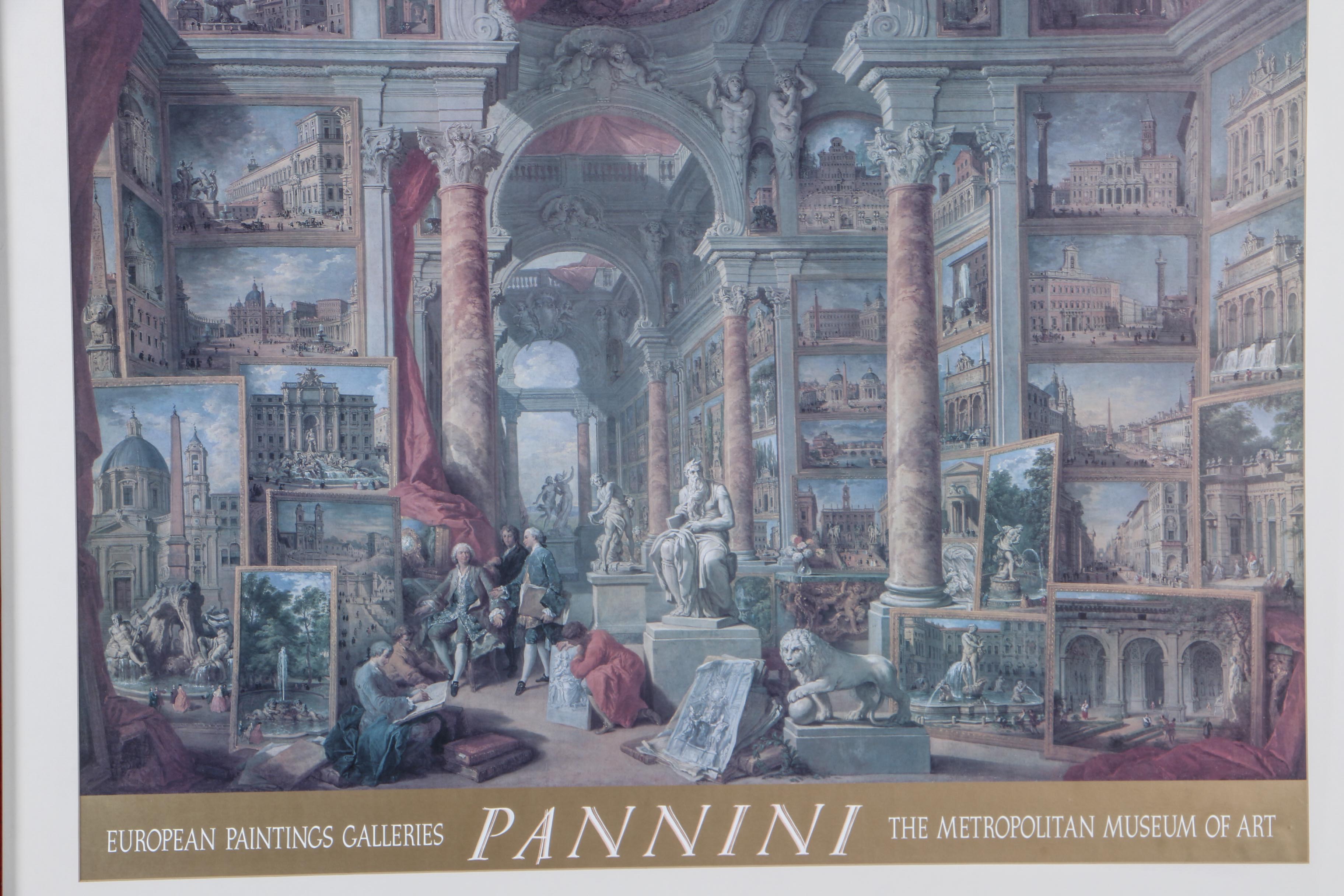 Metropolitan Museum of Art Giovanni Pannini Poster Featuring "Picture Gallery With Views of Modern Rome"