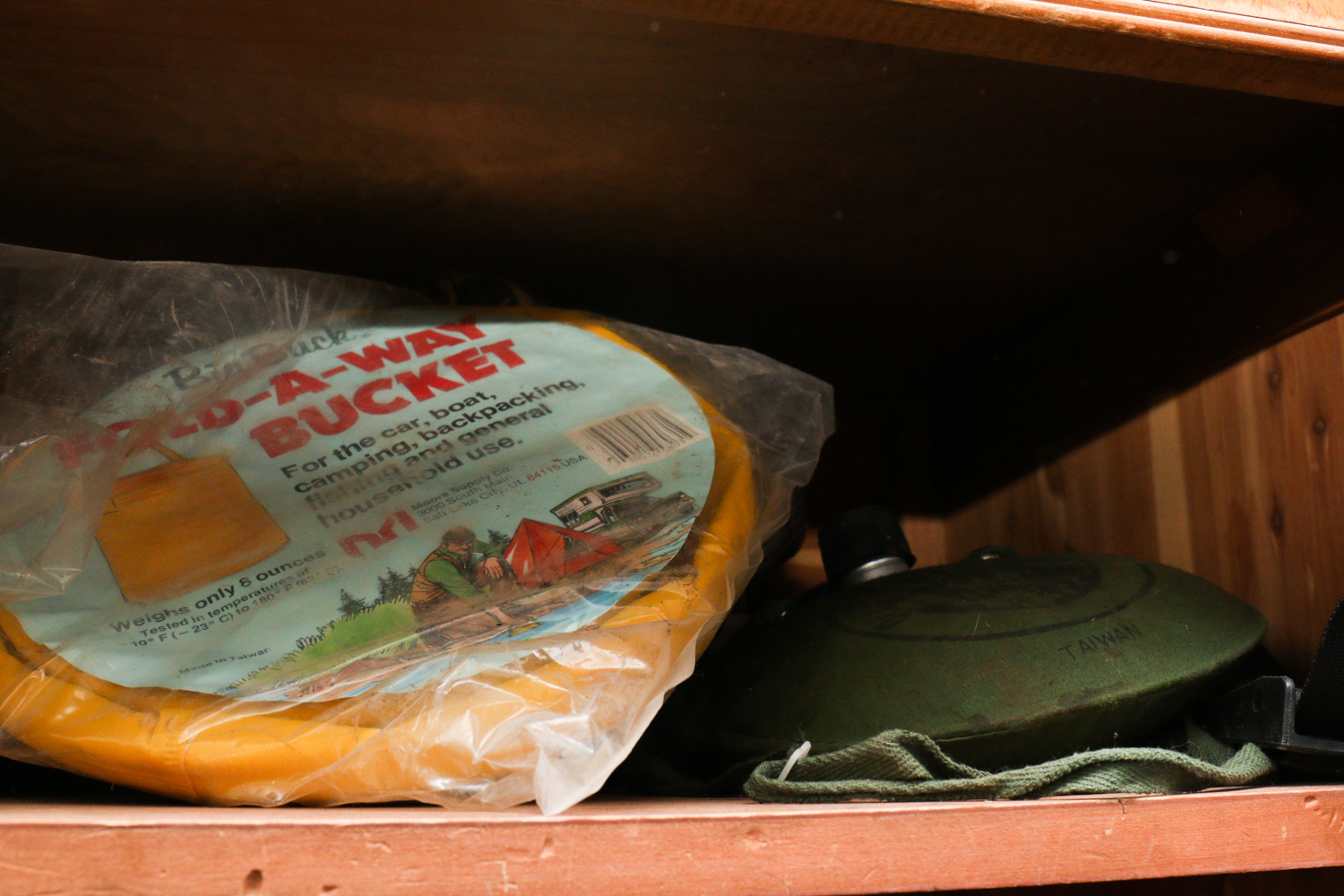 Vintage Cedar-Lined Wardrobe with Hunting Equipment