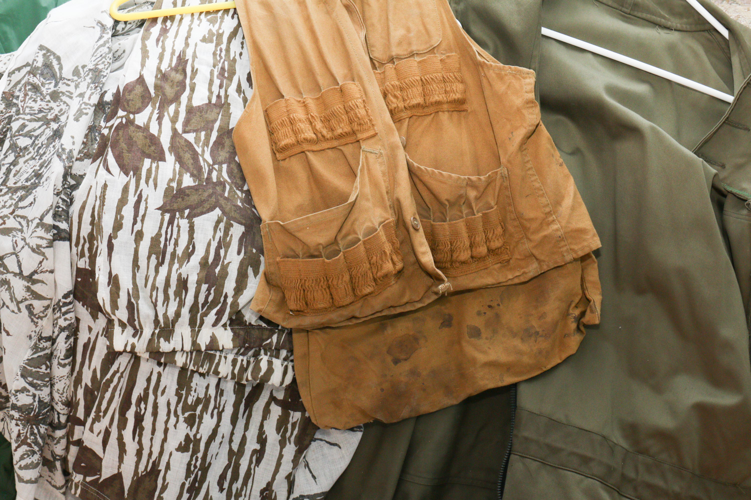 Vintage Cedar-Lined Wardrobe with Hunting Equipment