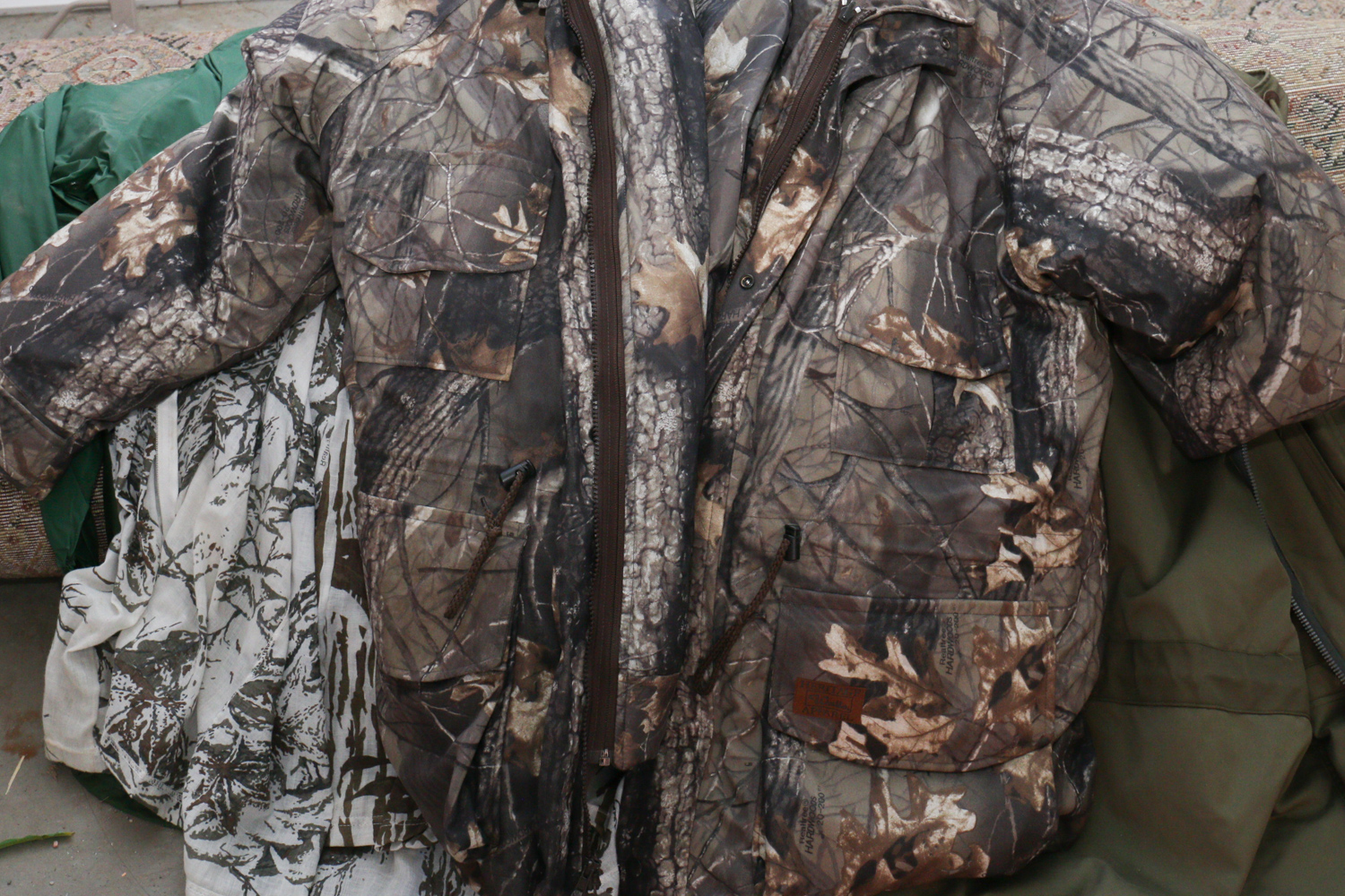 Vintage Cedar-Lined Wardrobe with Hunting Equipment