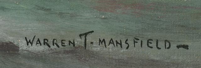 Warren T. Mansfield Original Oil Painting on Canvas