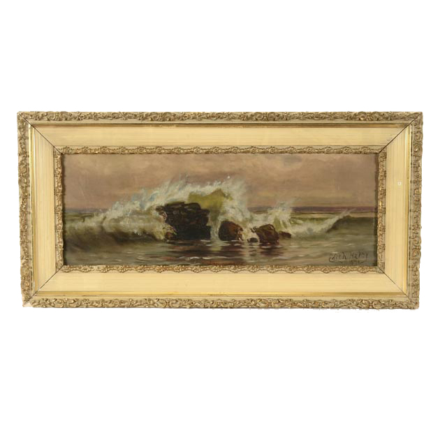 Edith Haley Original 1896 Oil Painting on Canvas