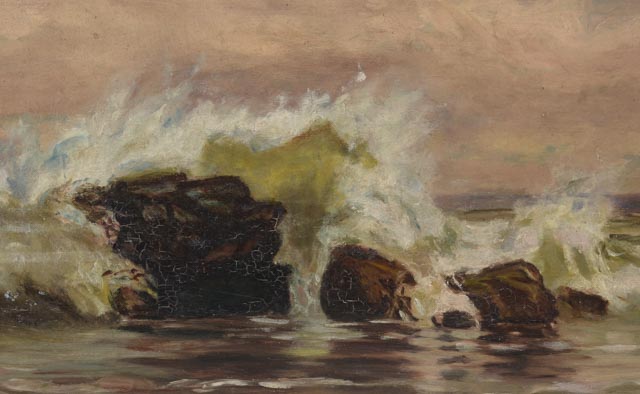 Edith Haley Original 1896 Oil Painting on Canvas