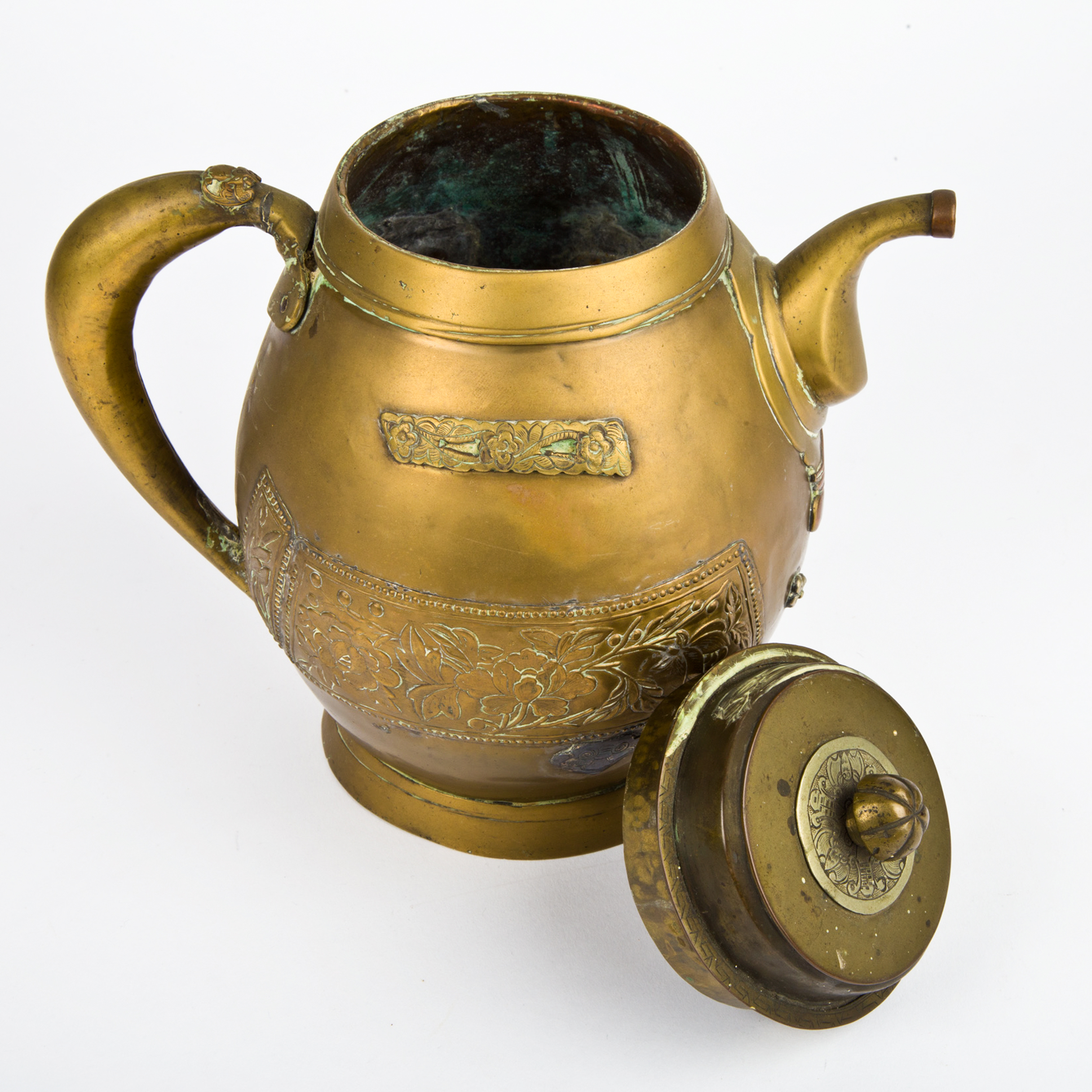 Antique Chinese Brass Teapot