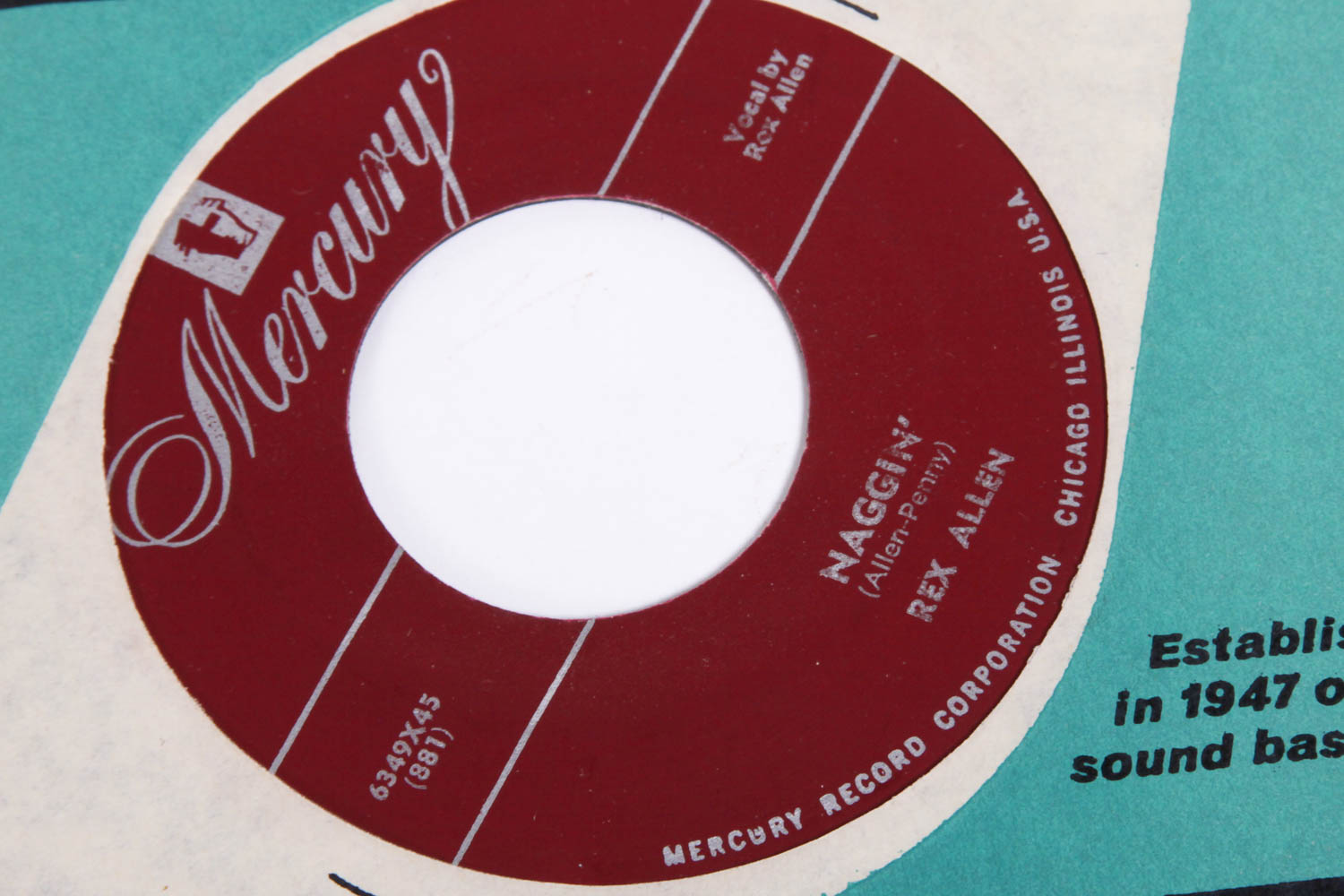 Collection of Vintage Rex Allen 45 rpm Records