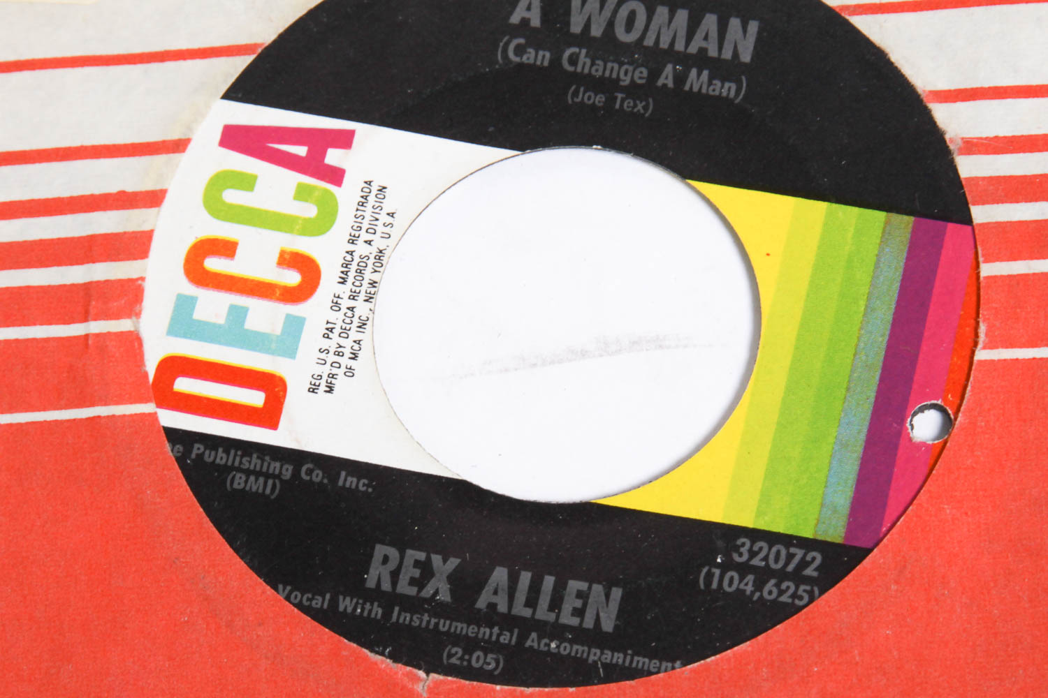 Collection of Vintage Rex Allen 45 rpm Records