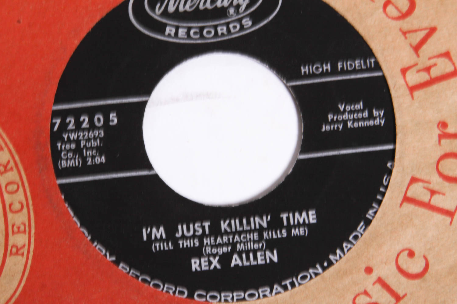 Collection of Vintage Rex Allen 45 rpm Records