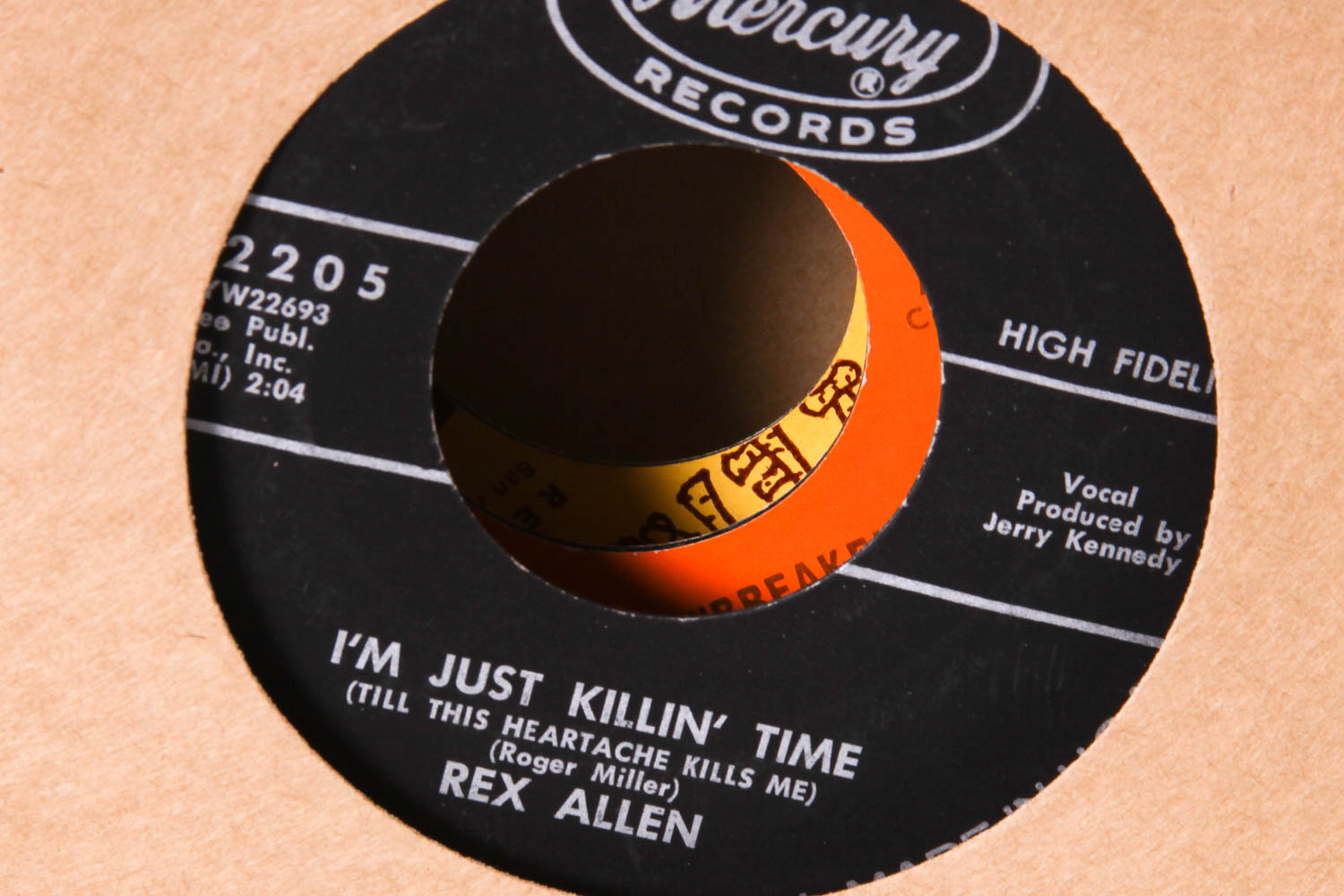 Collection of Vintage Rex Allen 45 rpm Records