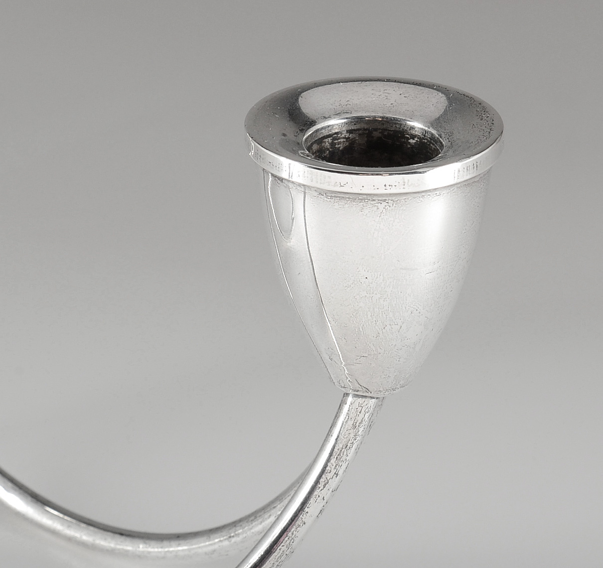 Danish Modern Style Weighted Sterling Silver Candleholder