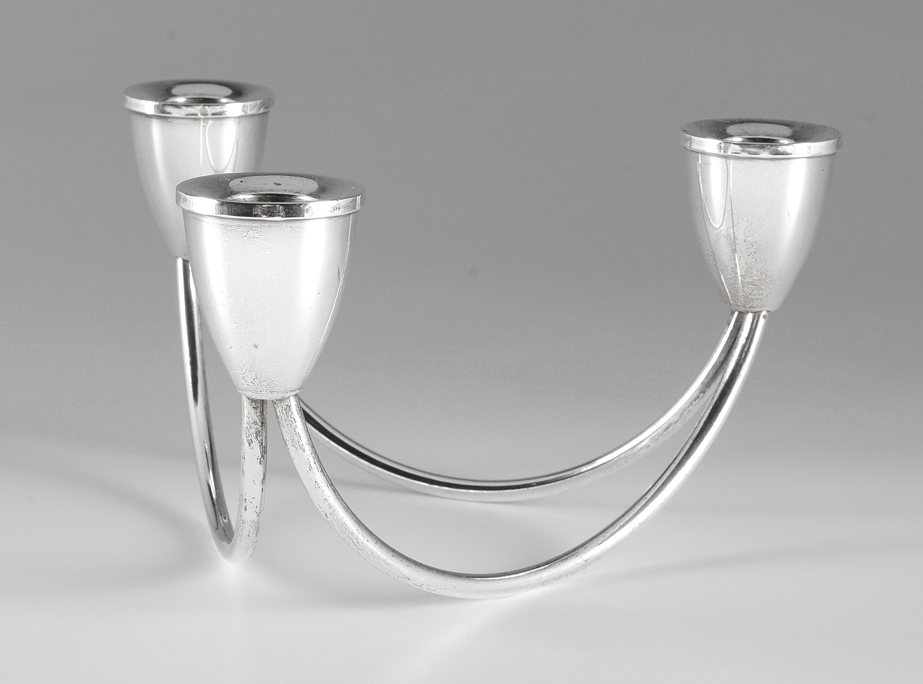 Danish Modern Style Weighted Sterling Silver Candleholder