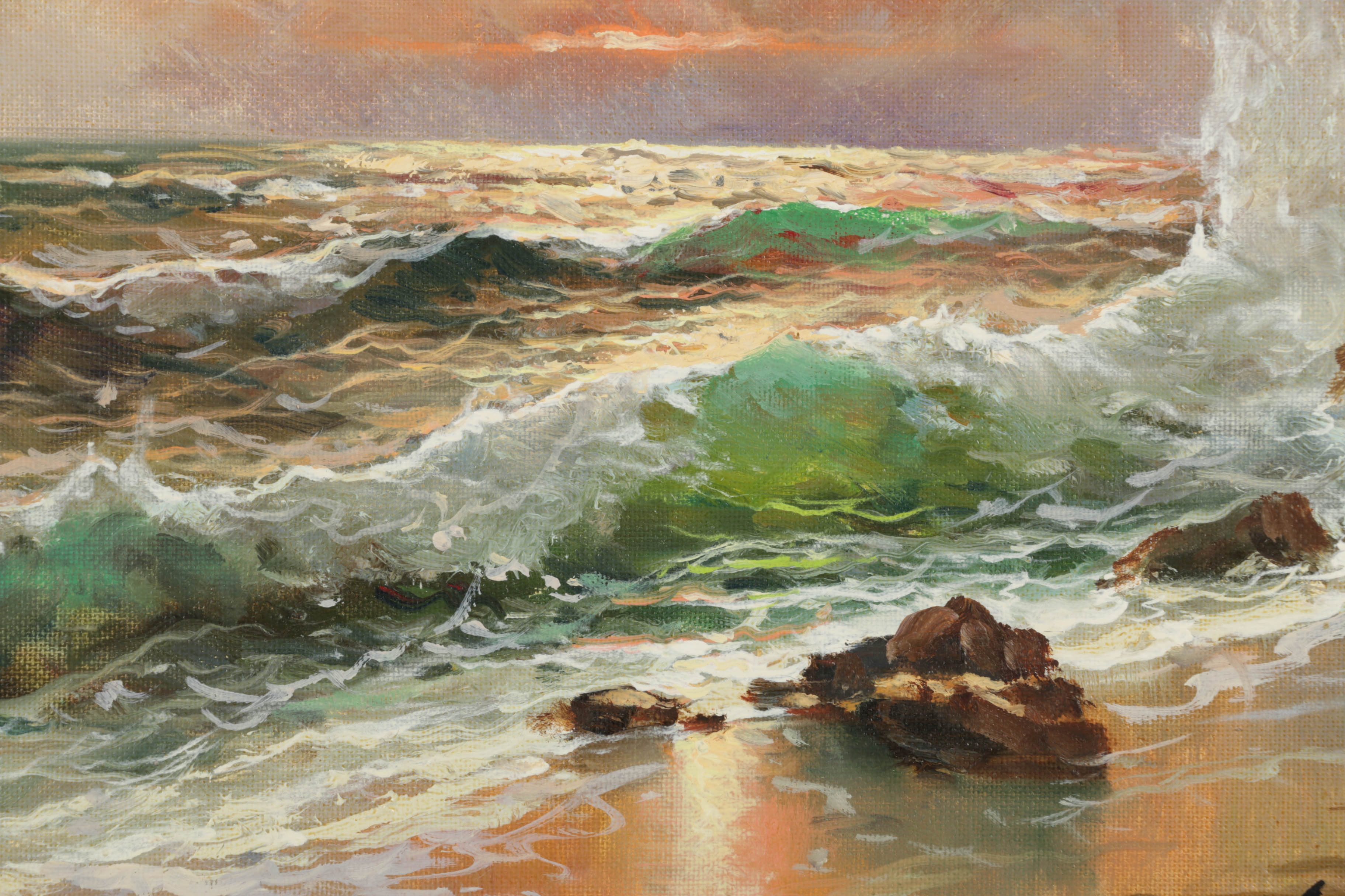 Guido Odierna Oil Painting on Canvas Seascape