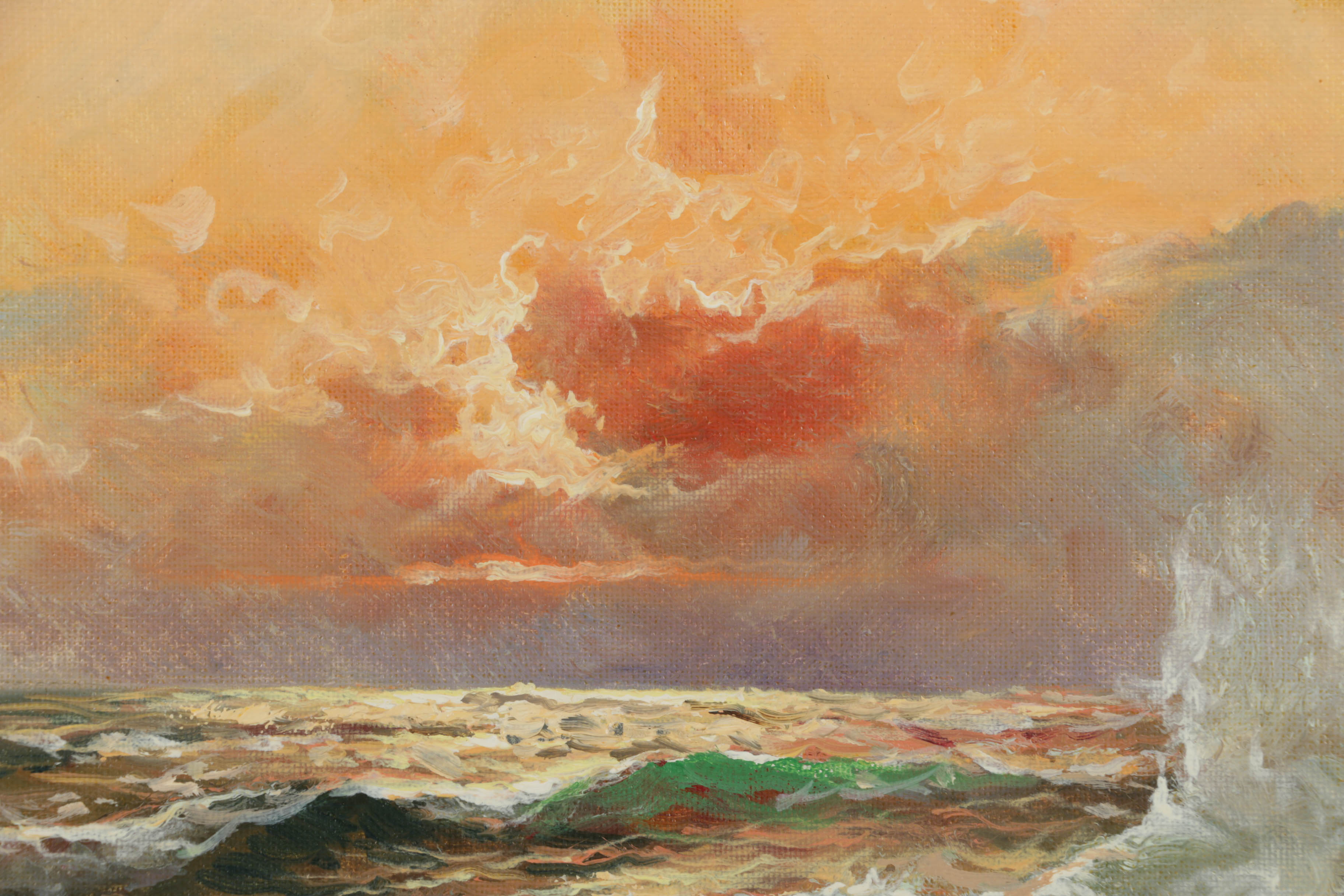 Guido Odierna Oil Painting on Canvas Seascape