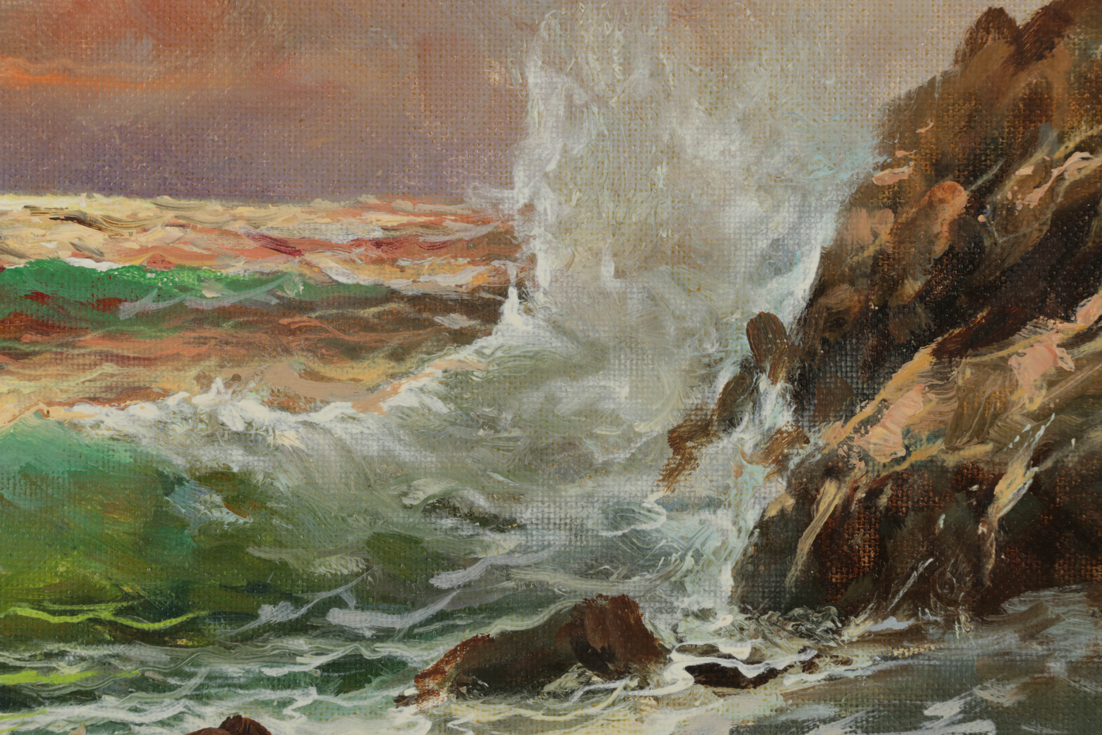 Guido Odierna Oil Painting on Canvas Seascape