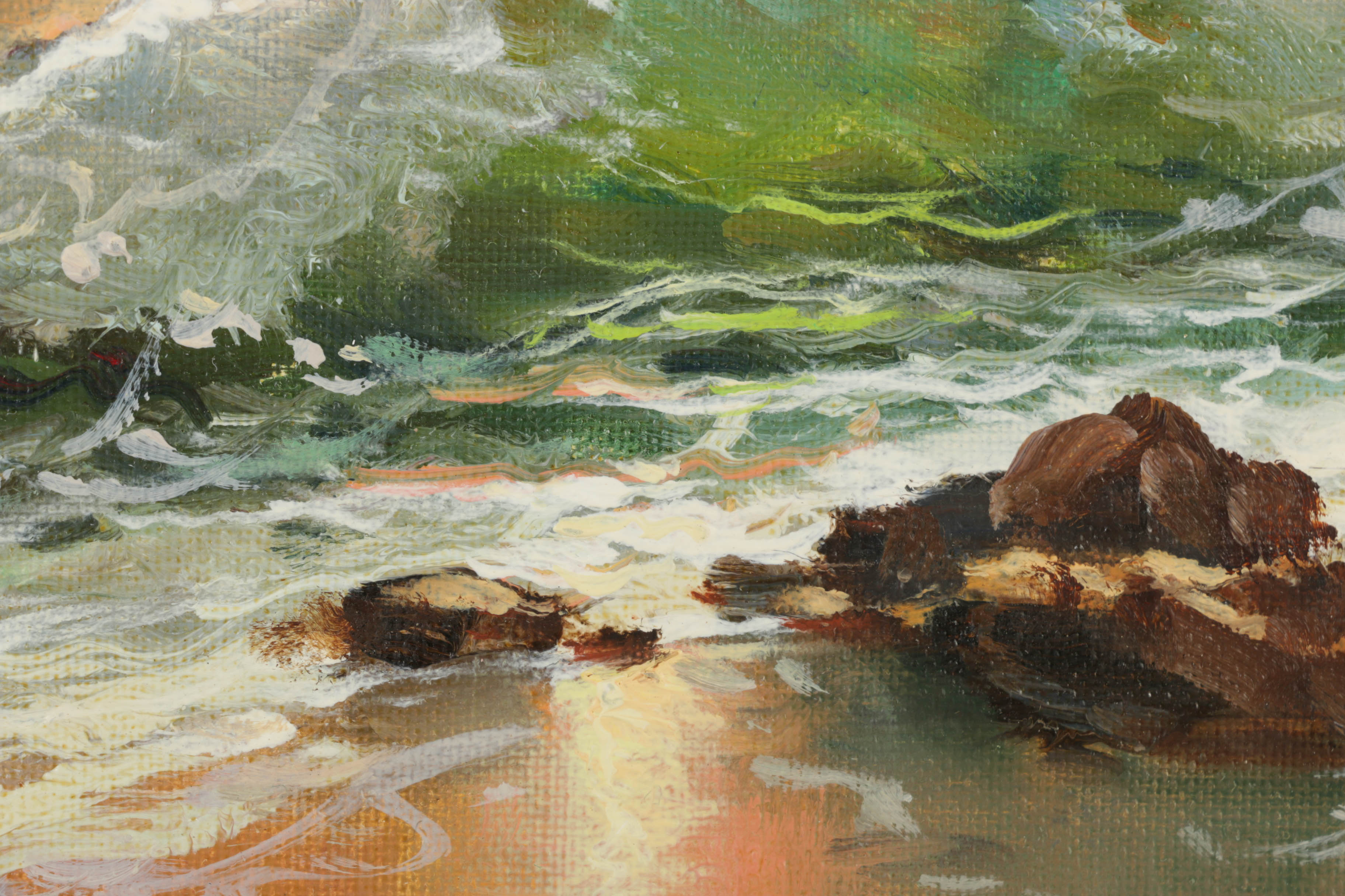 Guido Odierna Oil Painting on Canvas Seascape