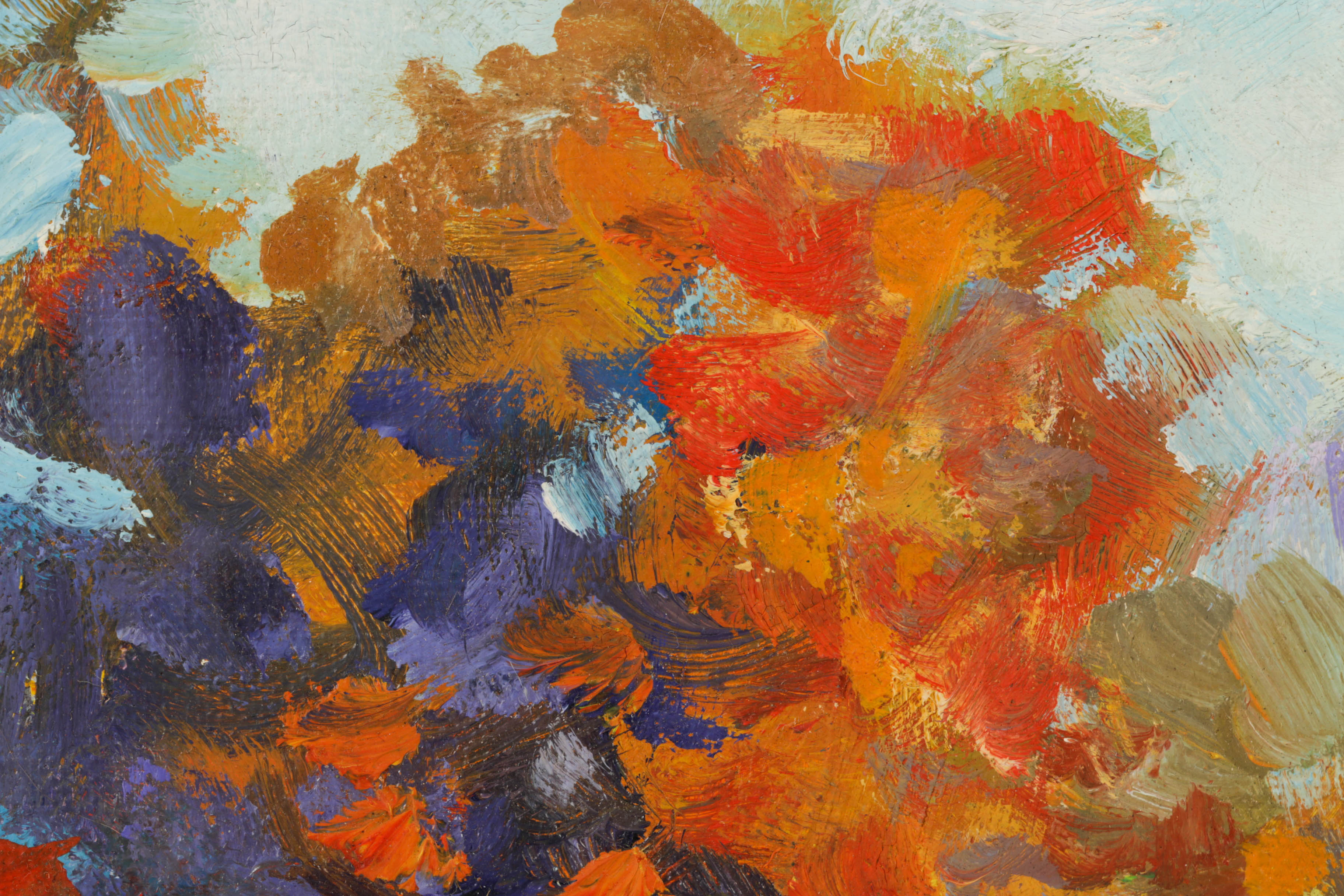 Leo Revi Original Oil Painting on Canvas of Autumnal Landscape