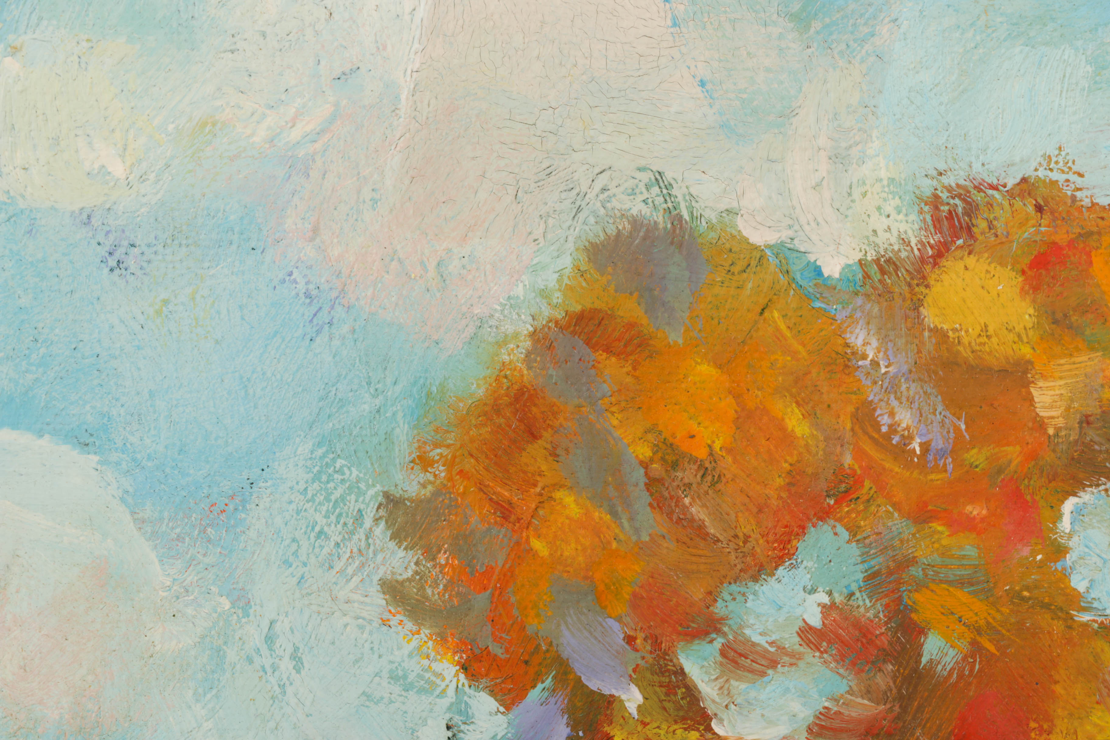 Leo Revi Original Oil Painting on Canvas of Autumnal Landscape