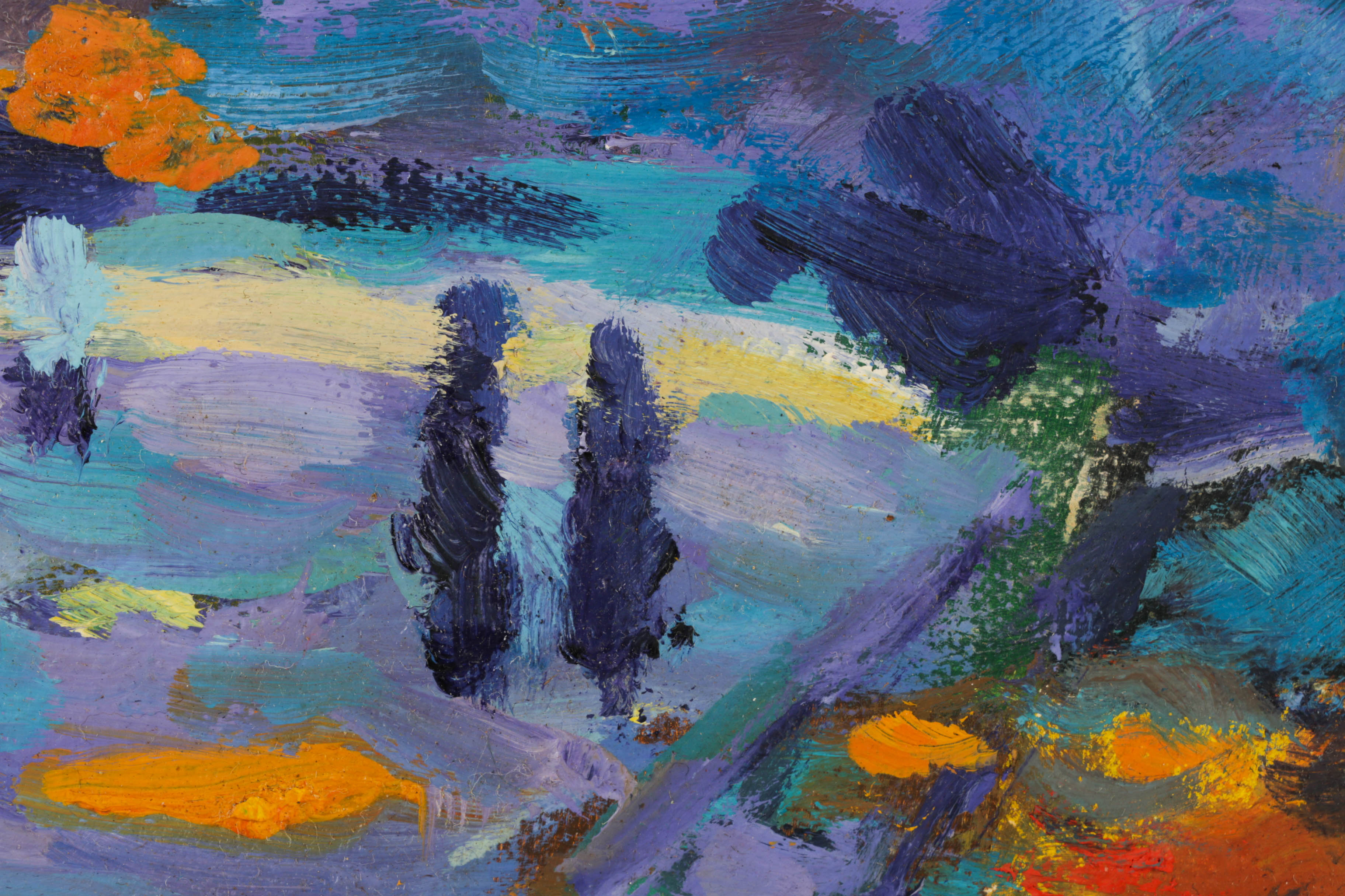 Leo Revi Original Oil Painting on Canvas of Autumnal Landscape