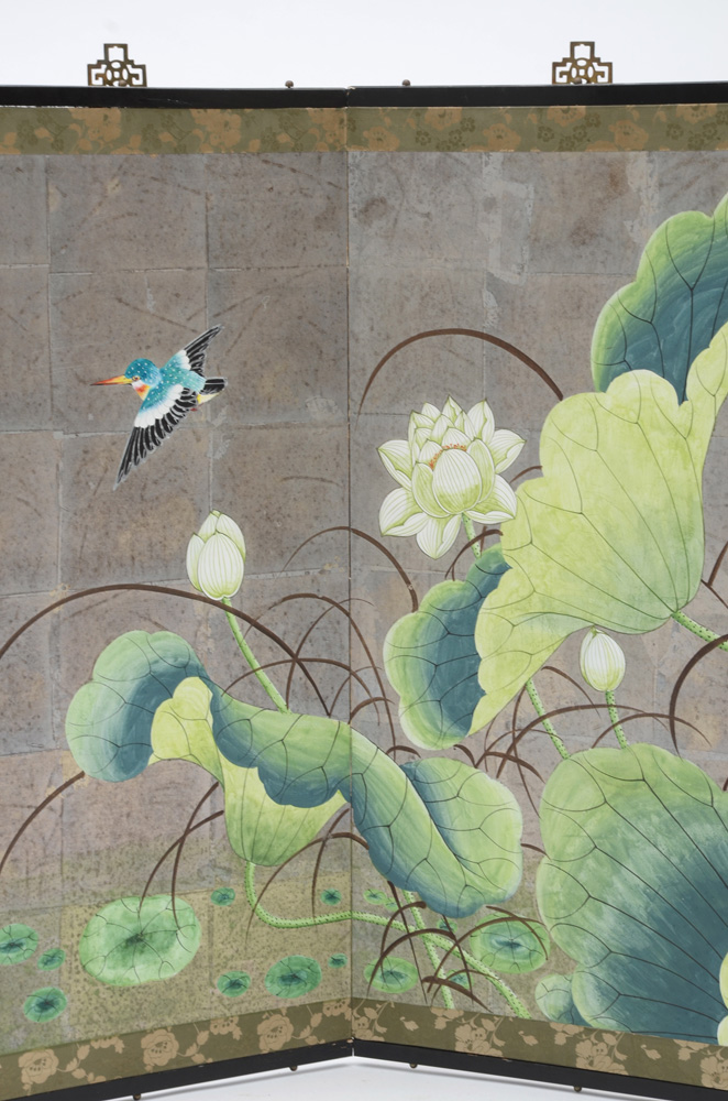 Hand-Painted Chinese Folding Screen