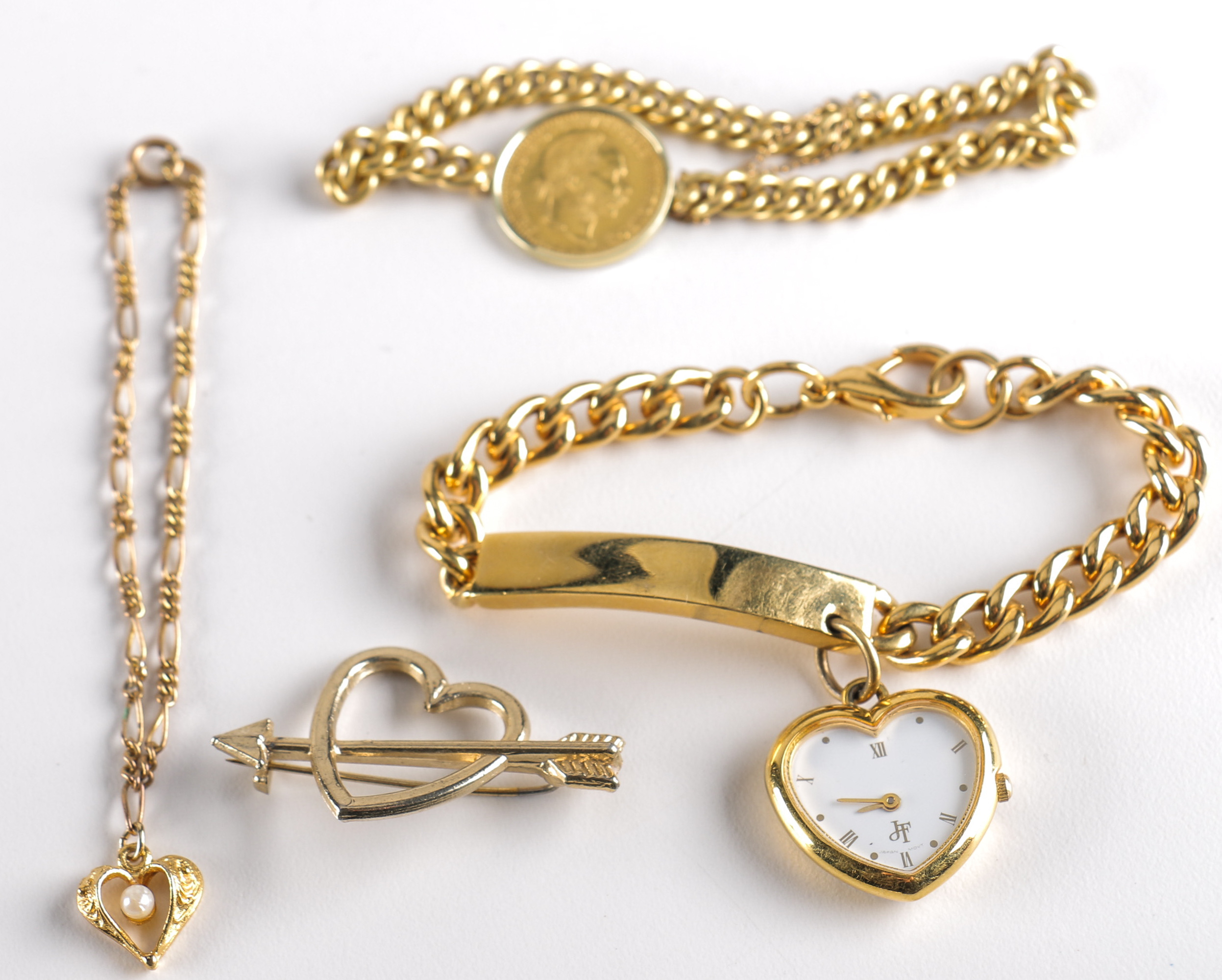 Gold Tone Costume Jewelry Including Monet