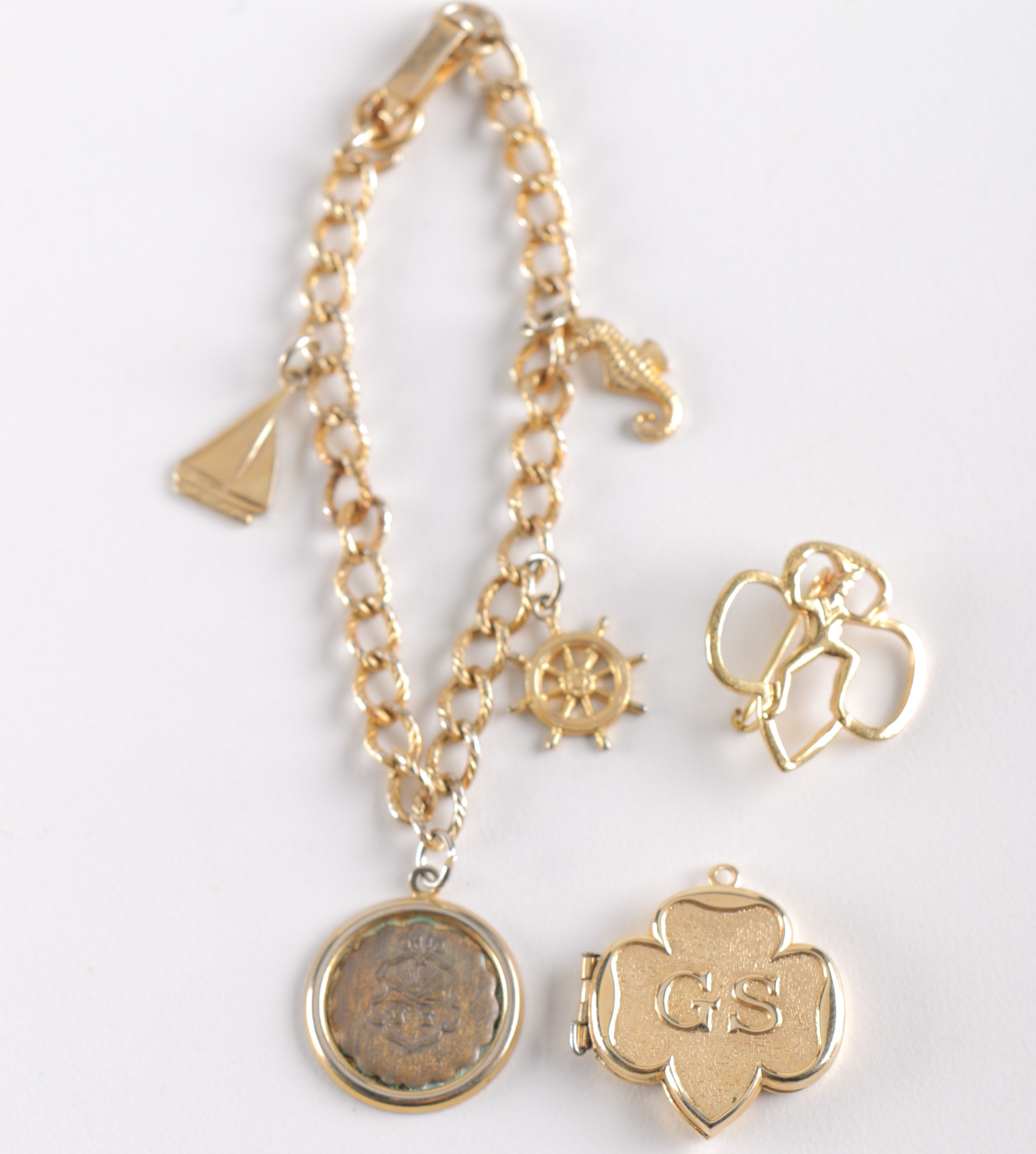 Gold Tone Costume Jewelry Including Monet