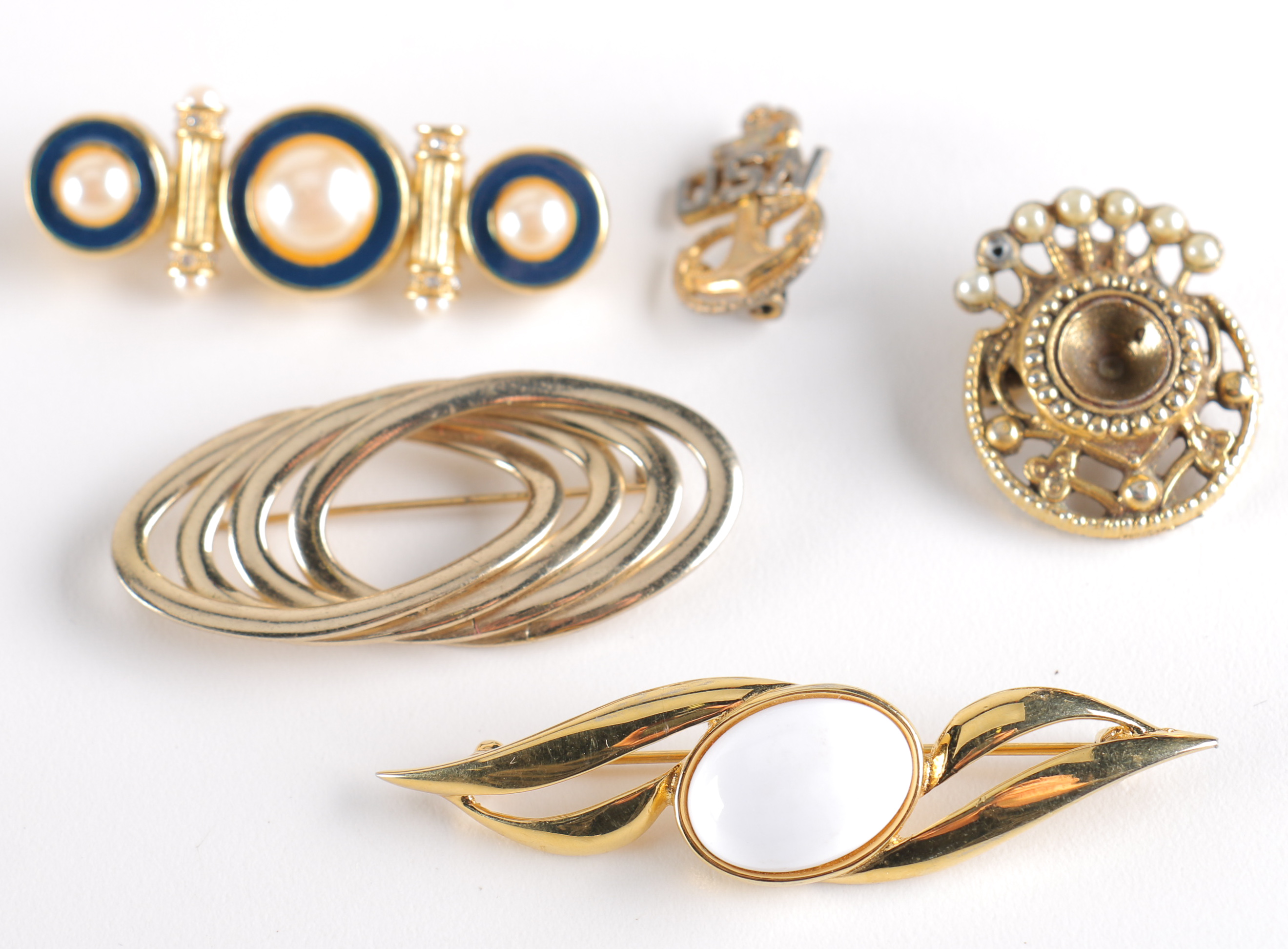 Gold Tone Costume Jewelry Including Monet