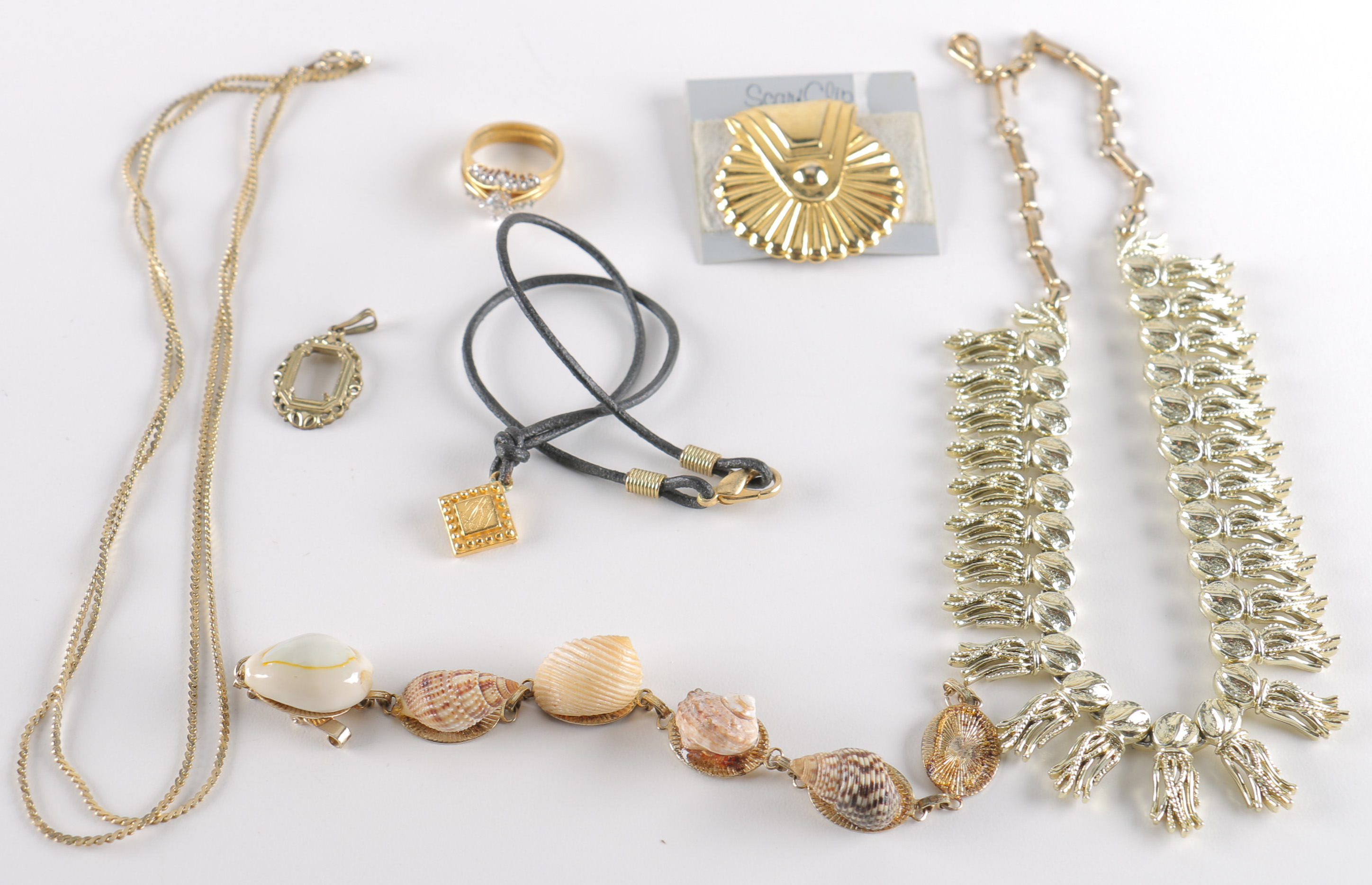 Gold Tone Costume Jewelry Including Monet