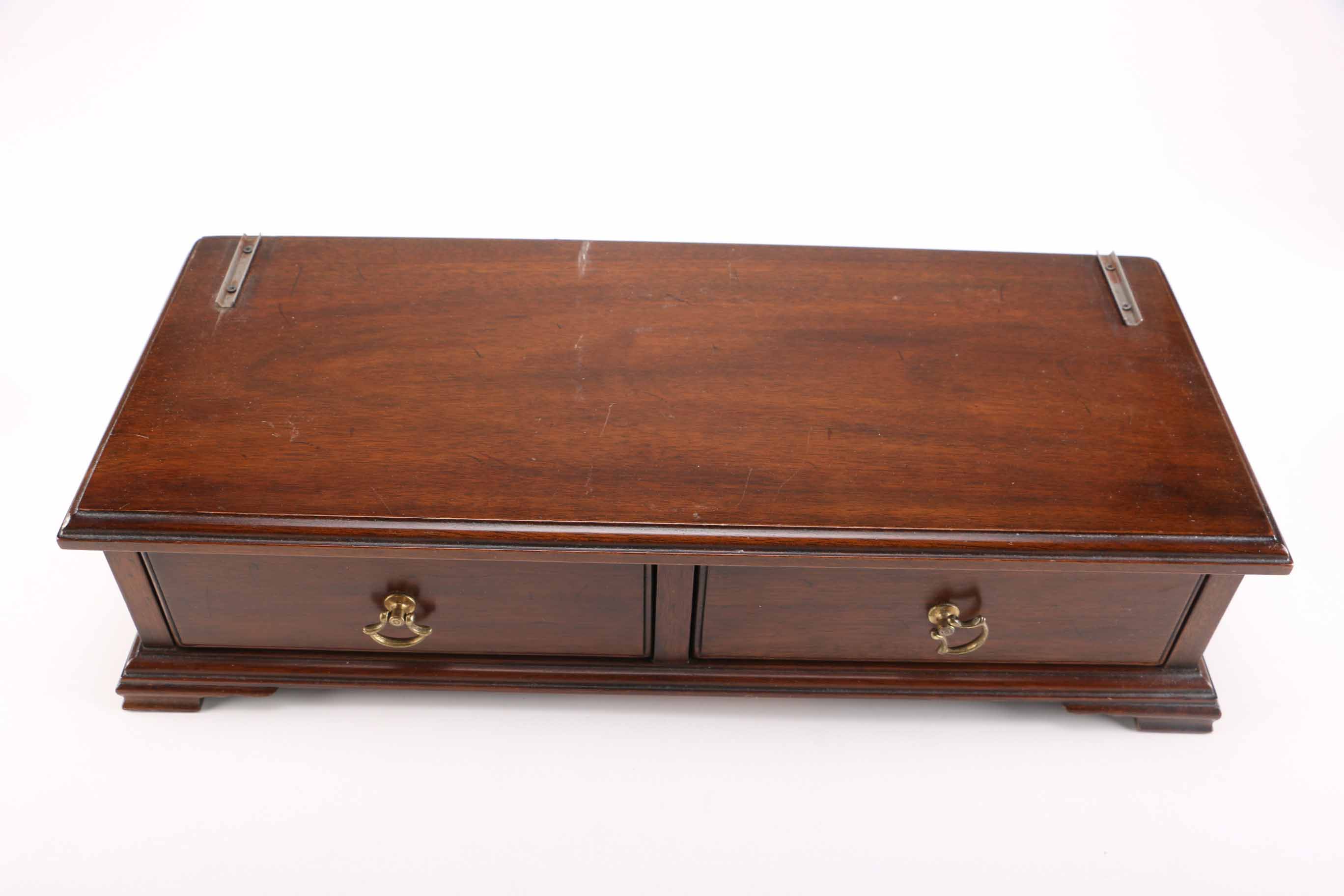 Vintage Mahogany Shaving Mirror and Base by Henkle-Harris