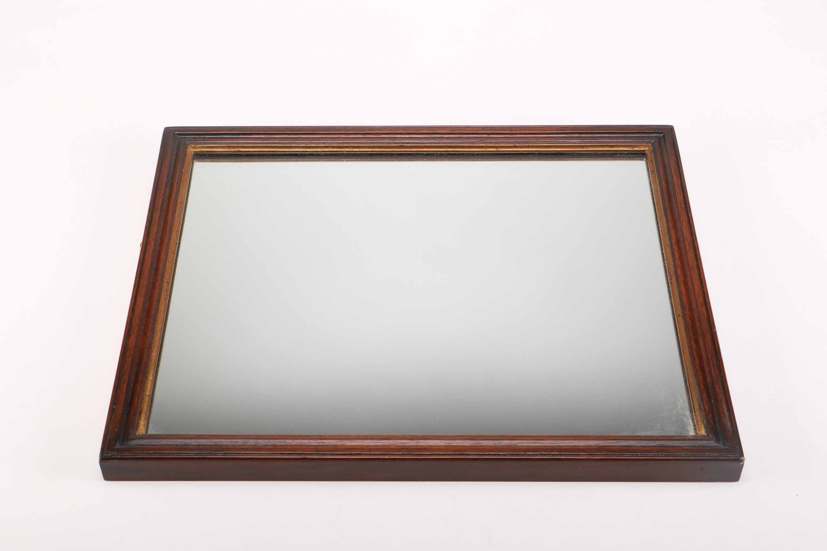 Vintage Mahogany Shaving Mirror and Base by Henkle-Harris