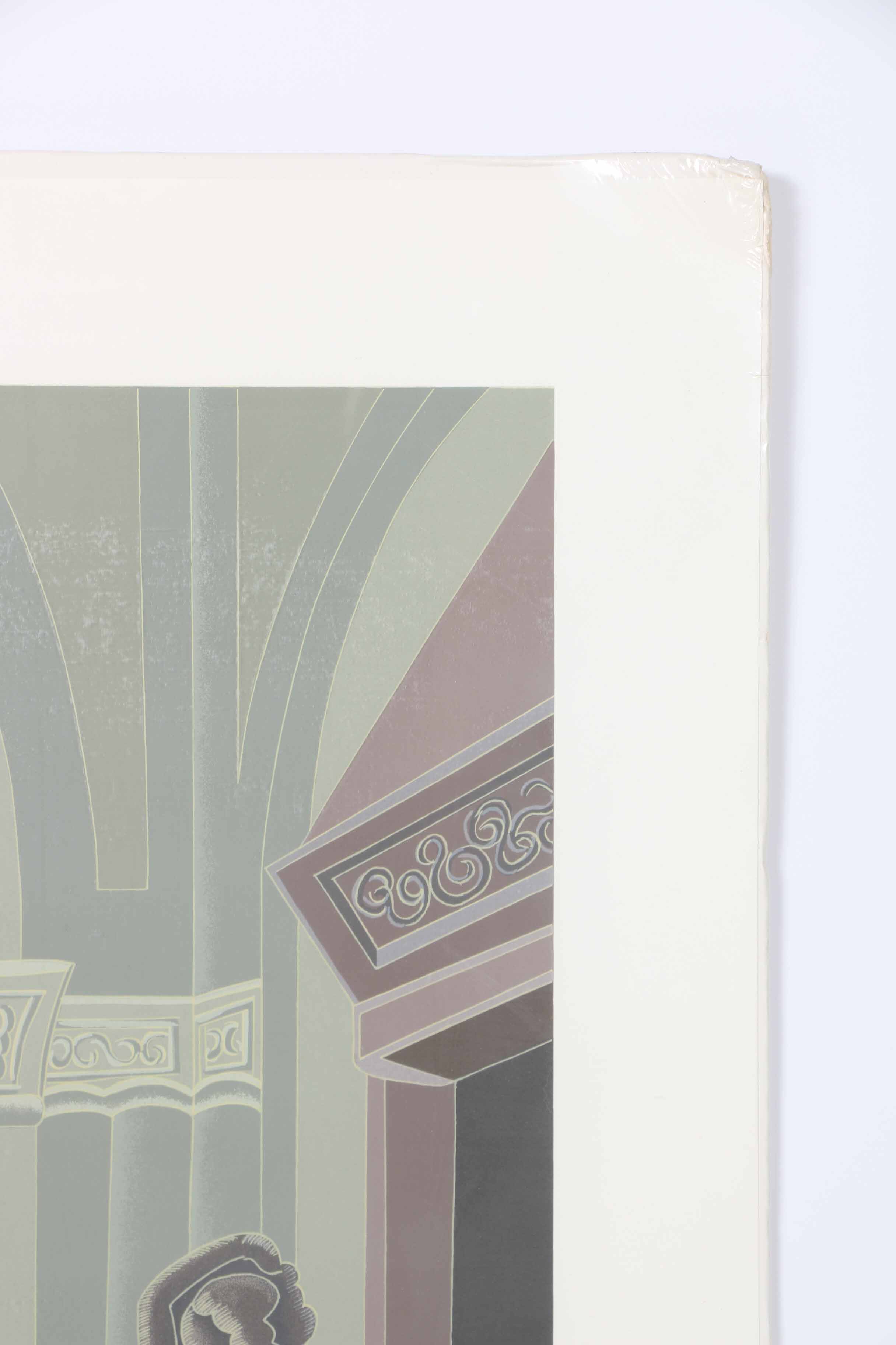 Thomas McKnight Limited Edition Serigraph of an Interior Scene a