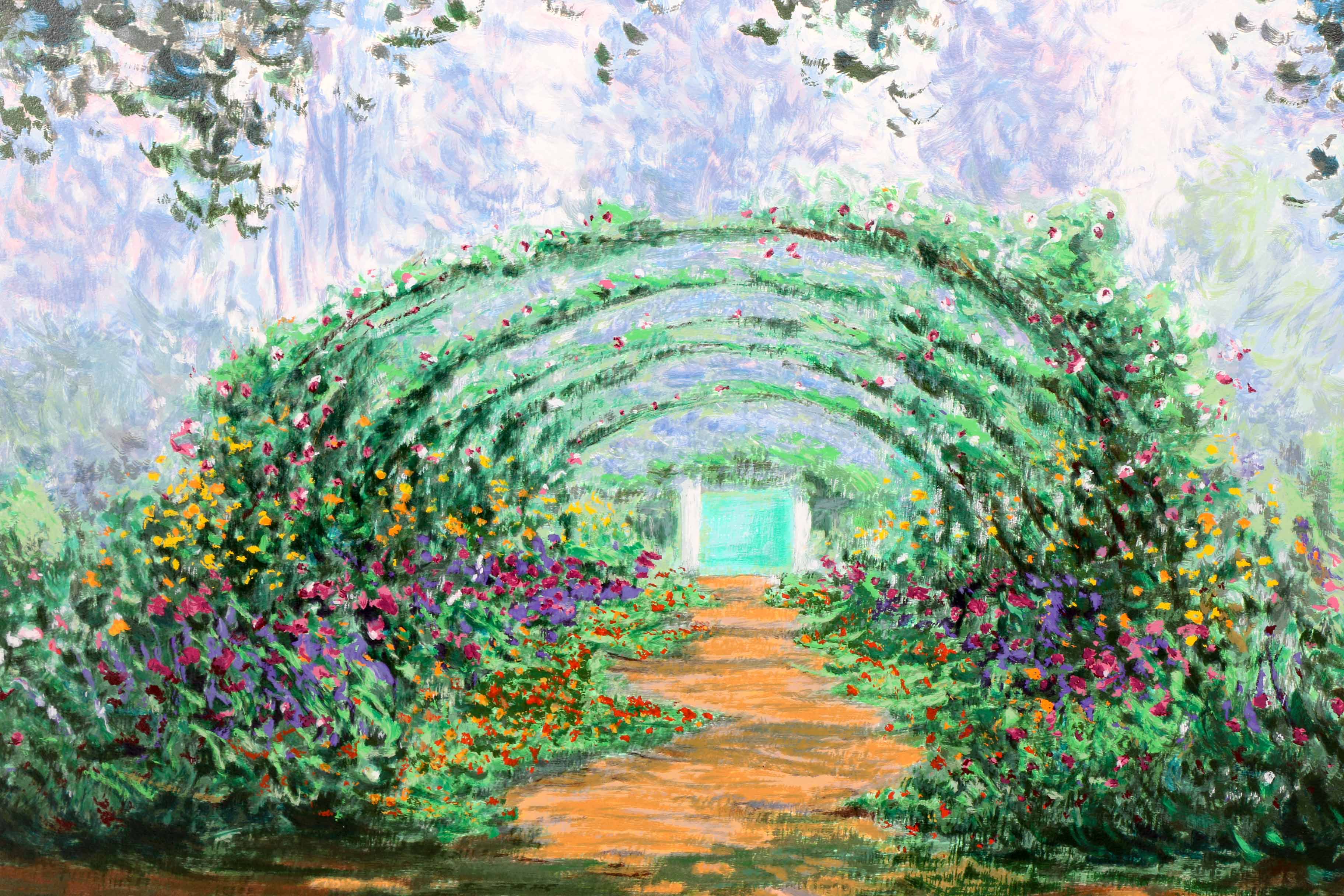 James Scoppetone Limited Edition Serigraph "Monet's Garden"